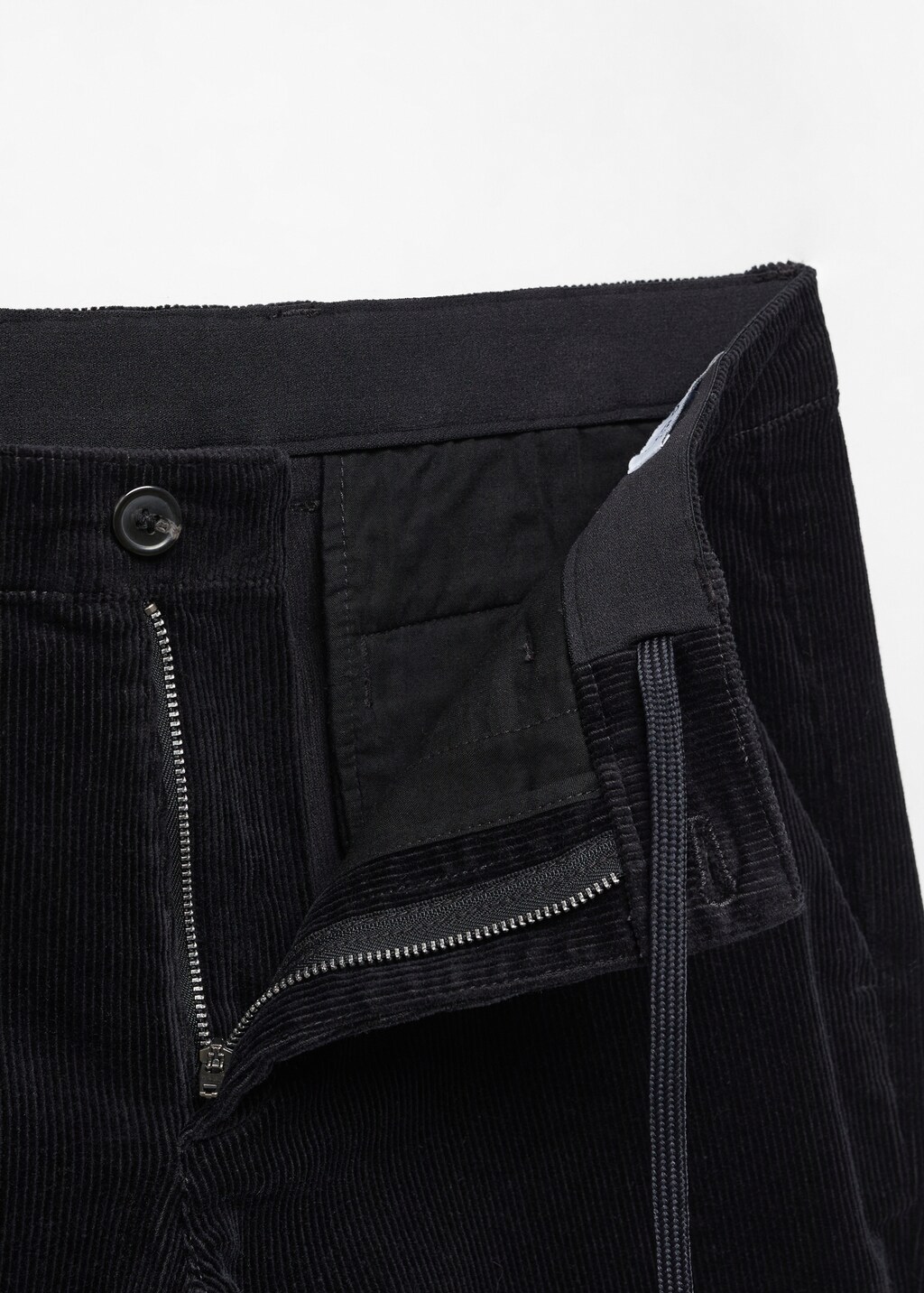 Corduroy slim-fit cropped trousers - Details of the article 8