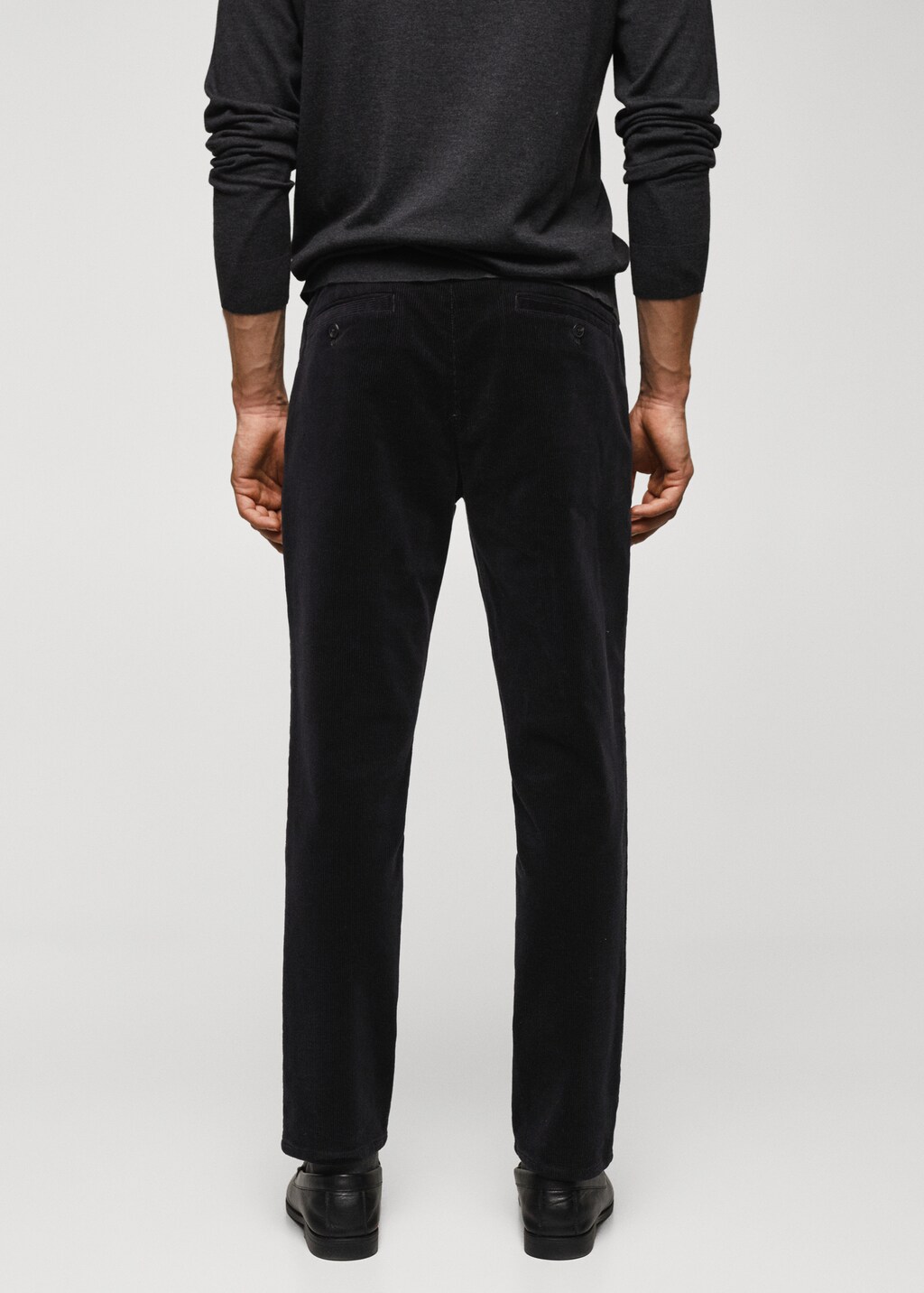 Corduroy slim-fit cropped trousers - Reverse of the article