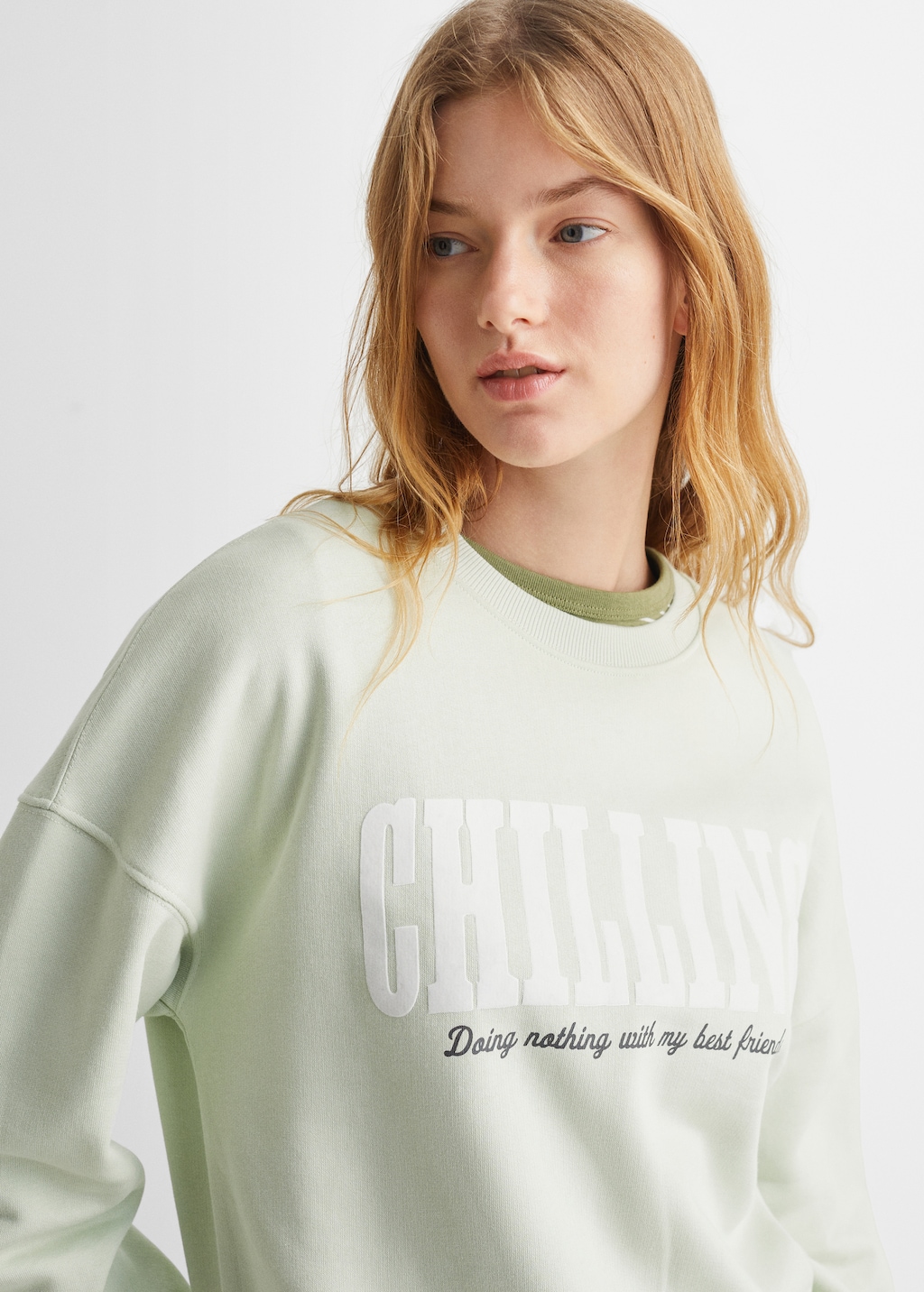 Printed message sweatshirt - Details of the article 1