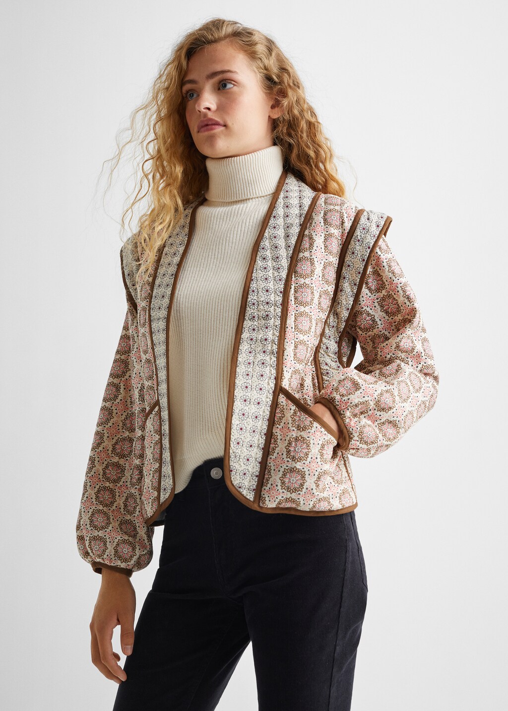 Printed quilted jacket - Medium plane