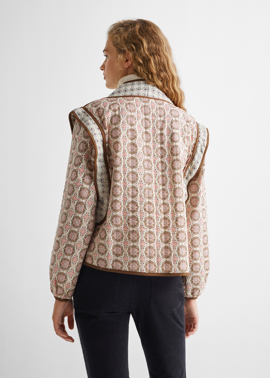 Printed quilted jacket - Reverse of the article