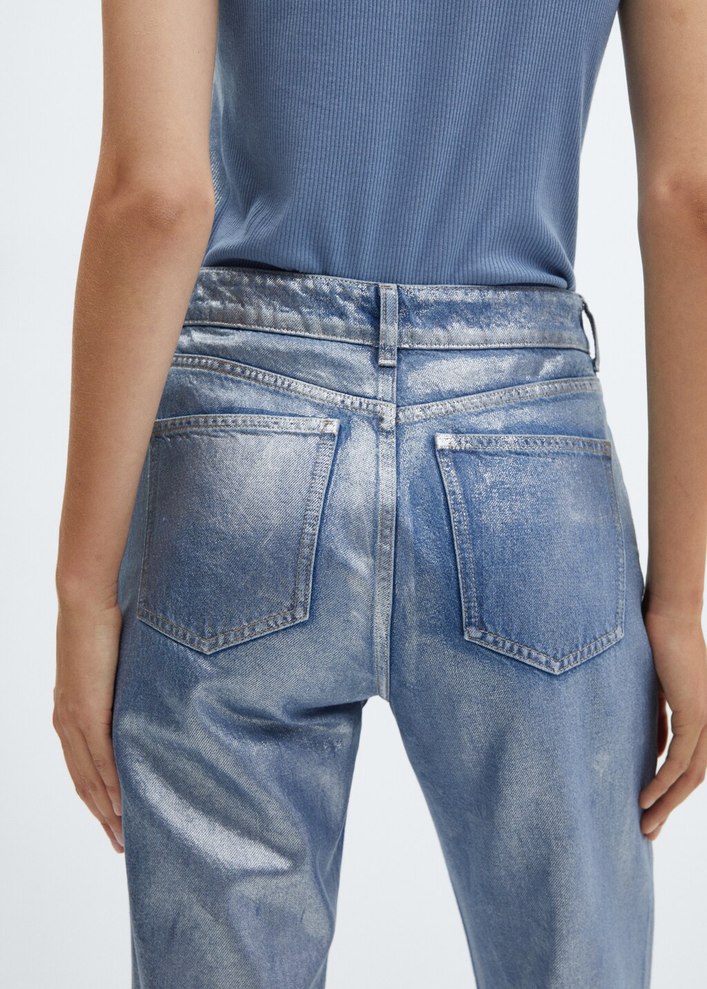 Straight foil jeans - Details of the article 6