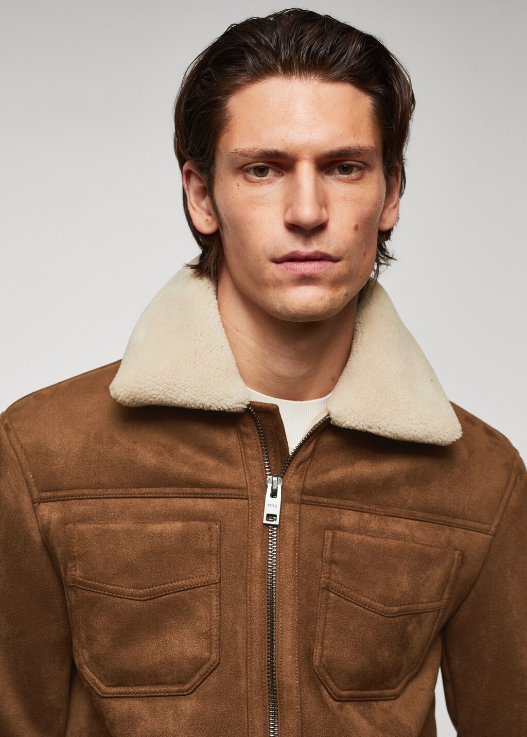 Jacket with shearling-effect lining - Details of the article 1