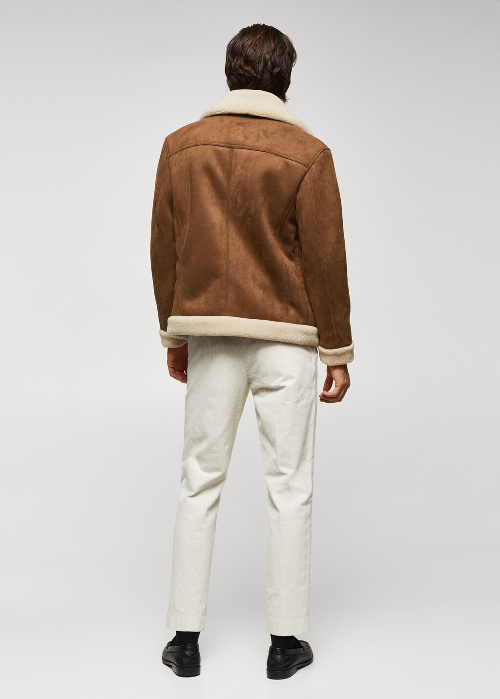 Jacket with shearling-effect lining - Reverse of the article