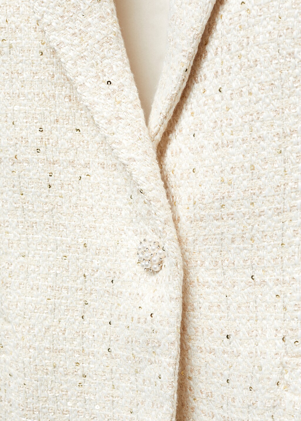 Tweed jacket with jewel button - Details of the article 8