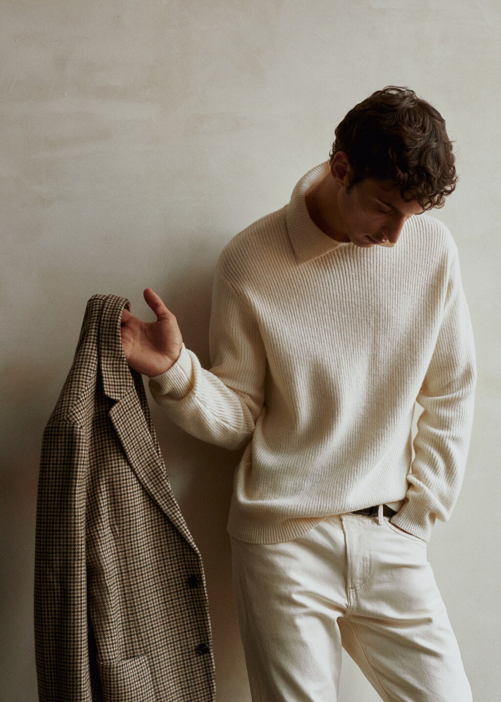 Ribbed wool polo shirt - Details of the article 5