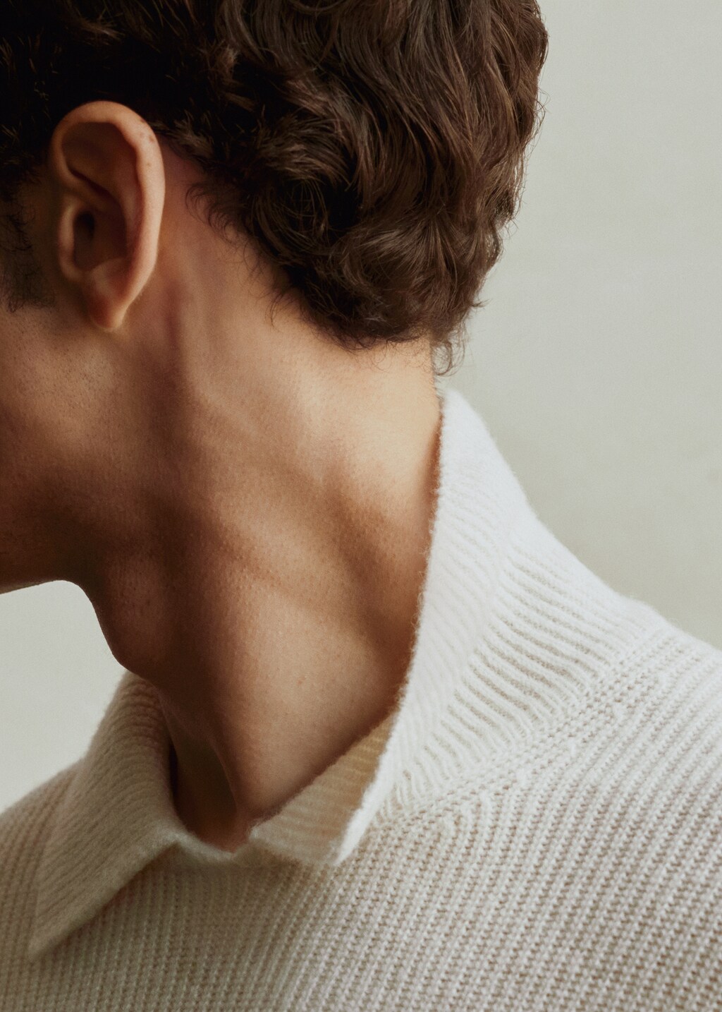 Ribbed wool polo shirt - Details of the article 6