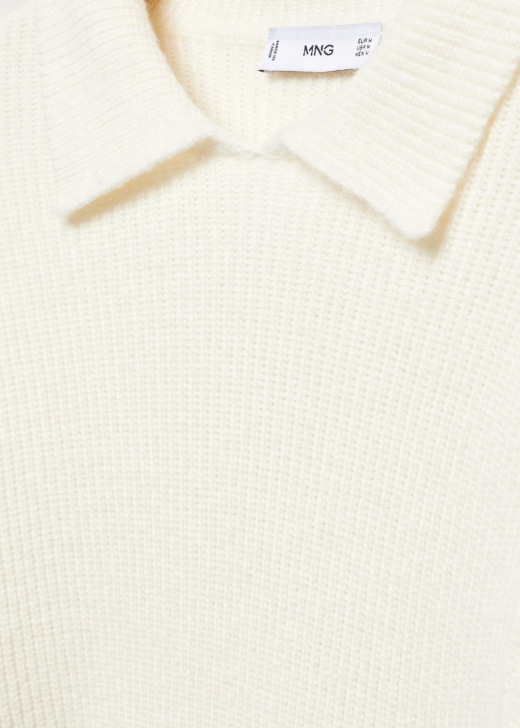 Woll-Poloshirt mit Rippmuster - Detail des Artikels 8