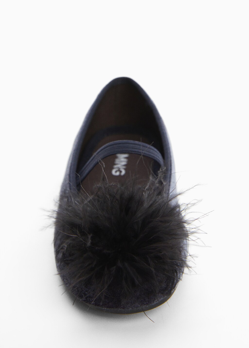 Velvet ballerinas with pom-pom - Details of the article 2