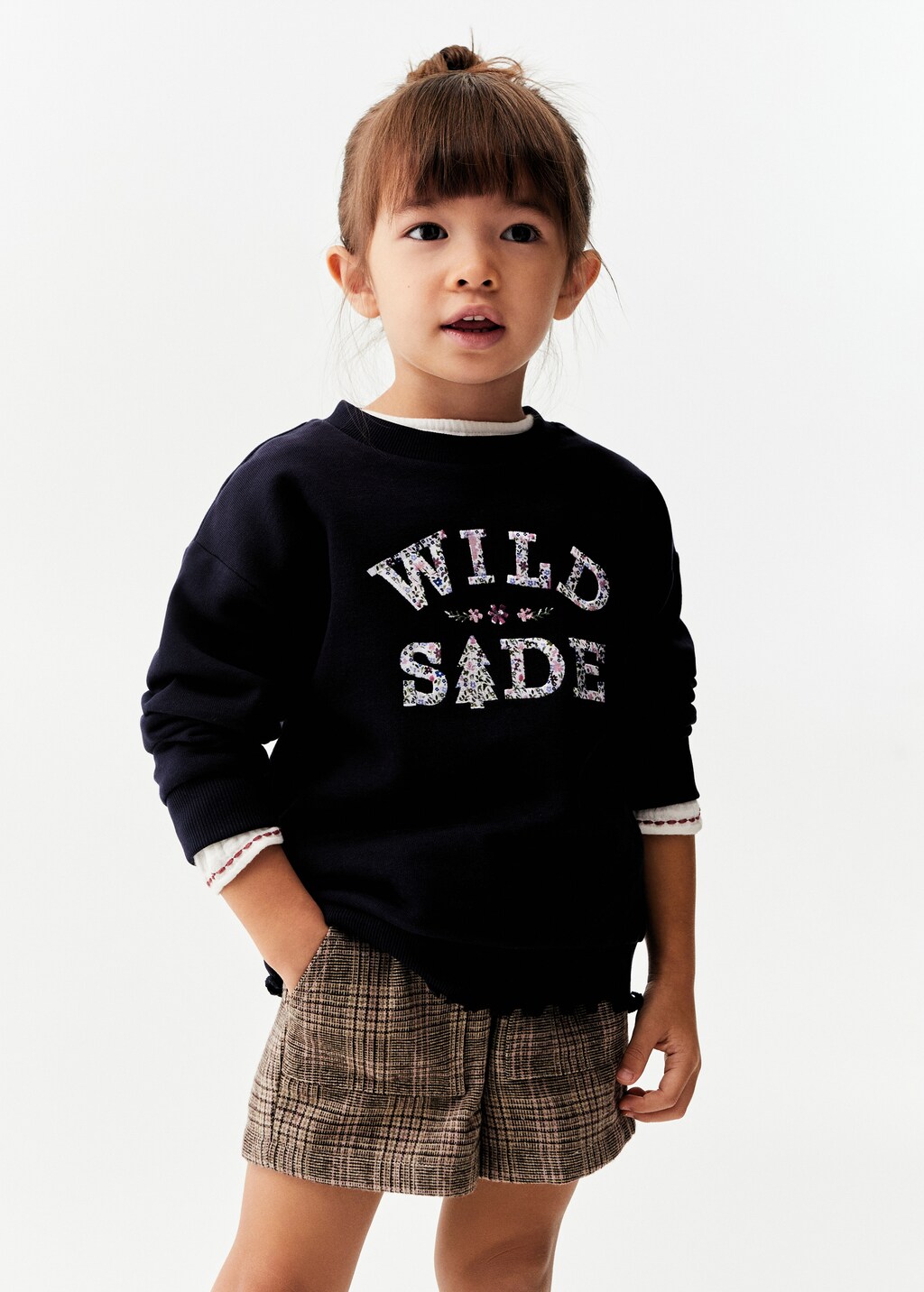 Sweatshirt mit aufgesticktem Schriftzug - Mittlere Ansicht