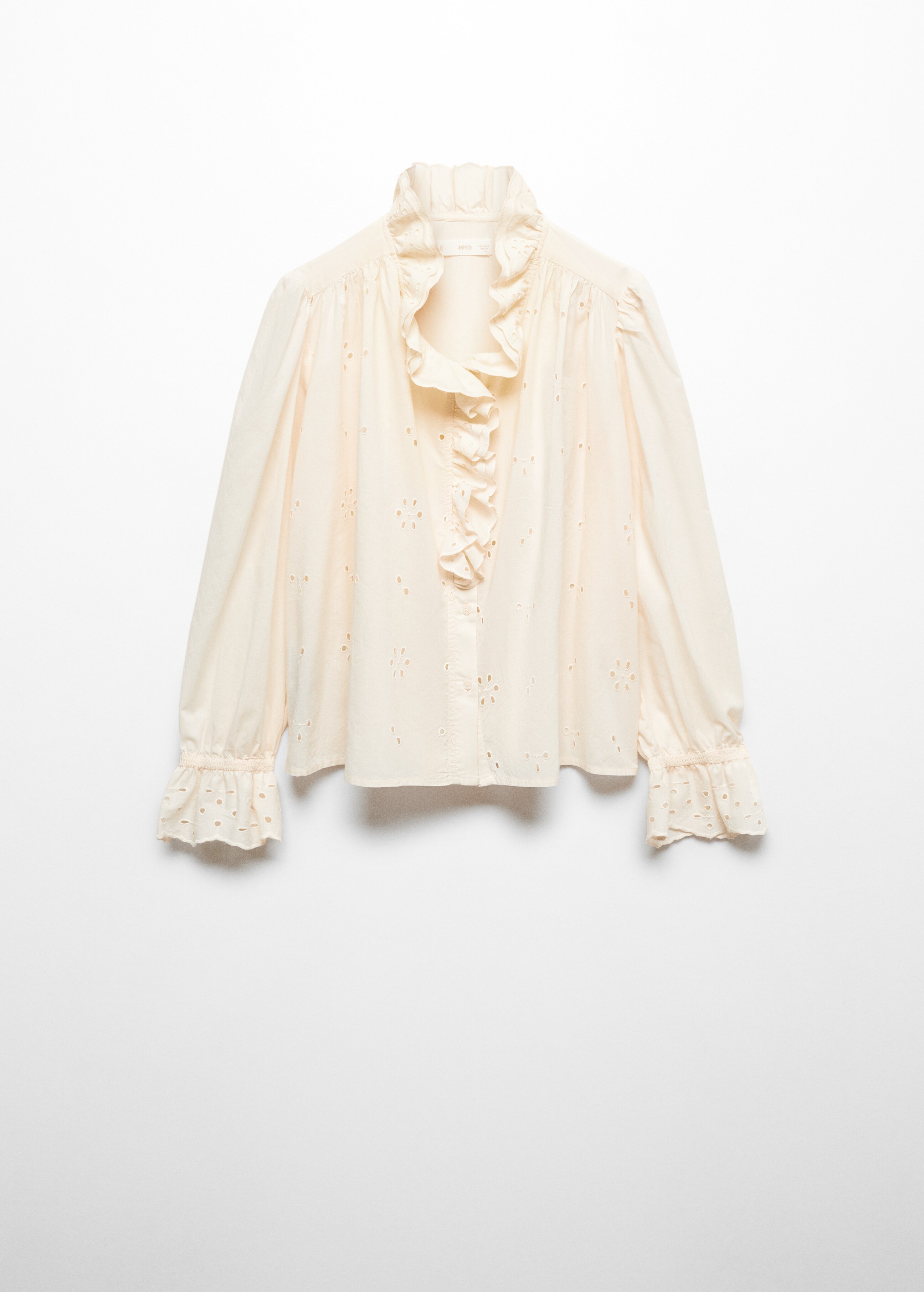 Openwork shirt with ruffle detail  - Article without model