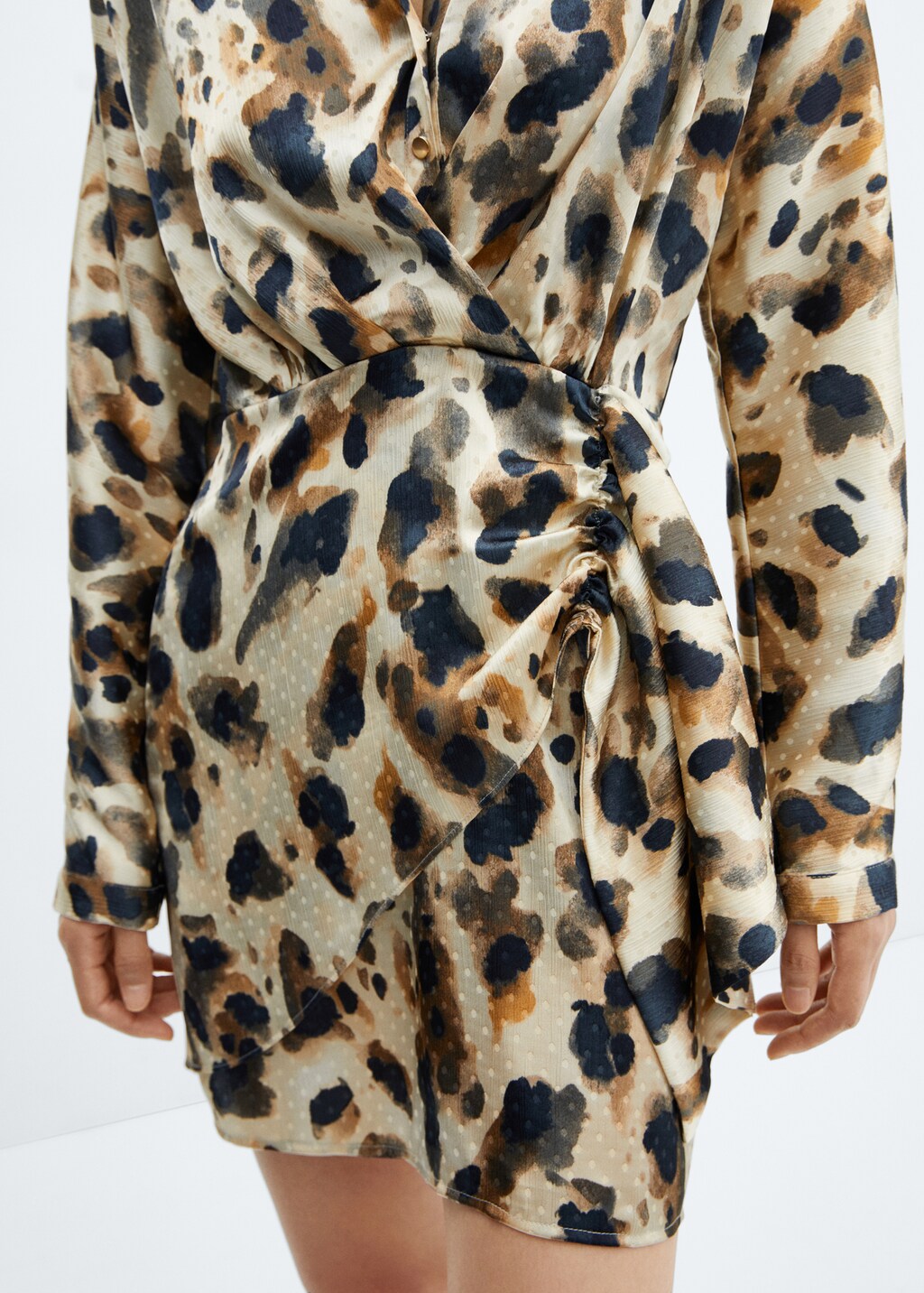 Mango robe leopard best sale