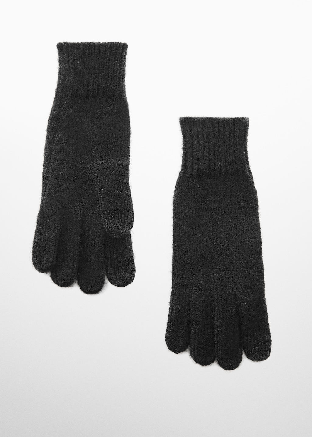 Ribbed knit gloves - Article without model