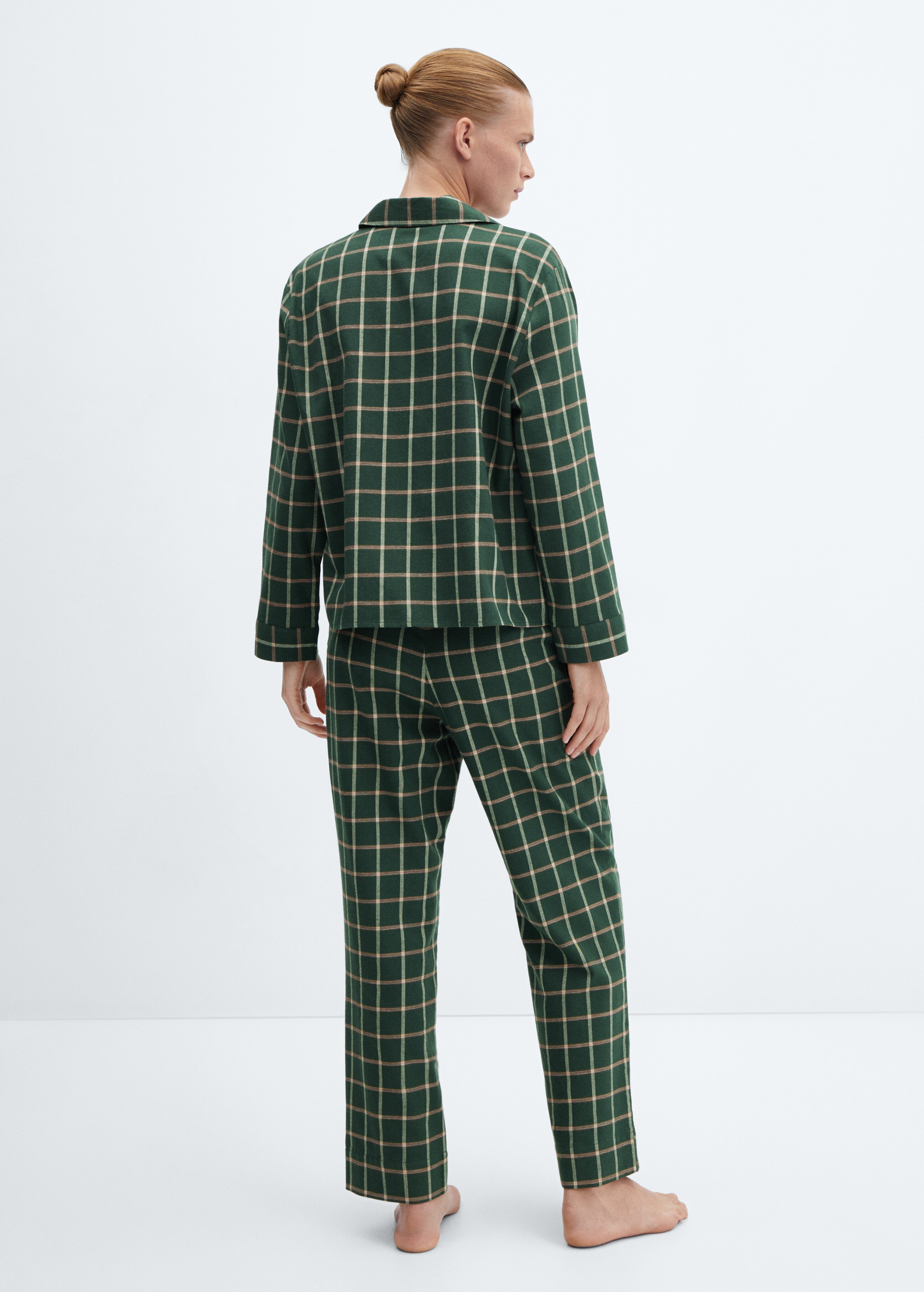 Check flannel pyjama trousers - Reverse of the article