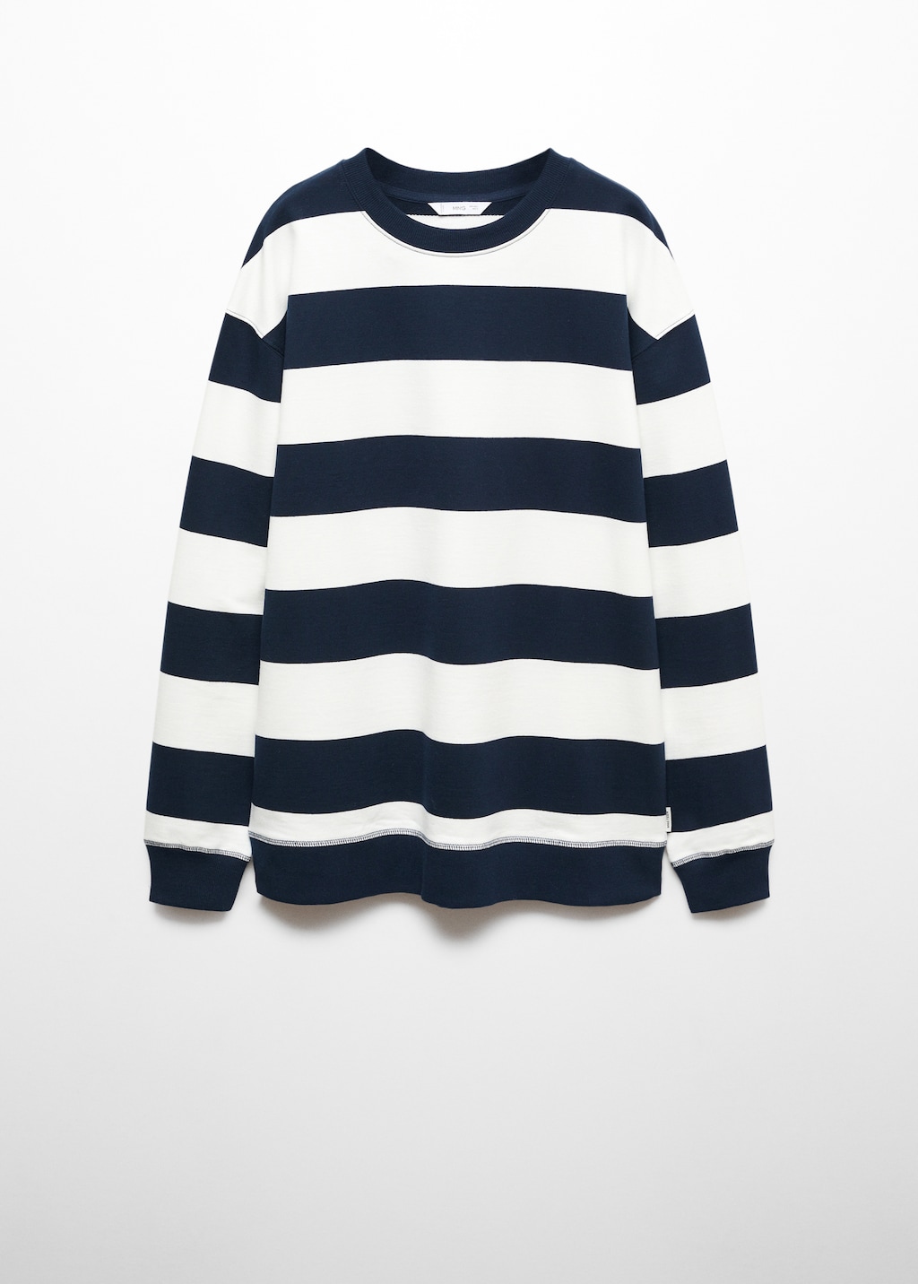 Striped cotton-blend sweatshirt - Article without model