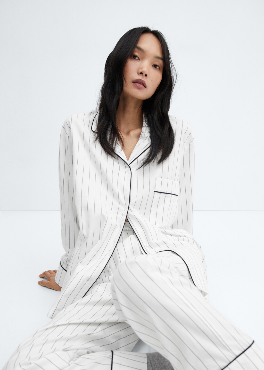 Striped pyjama shirt - Details of the article 2