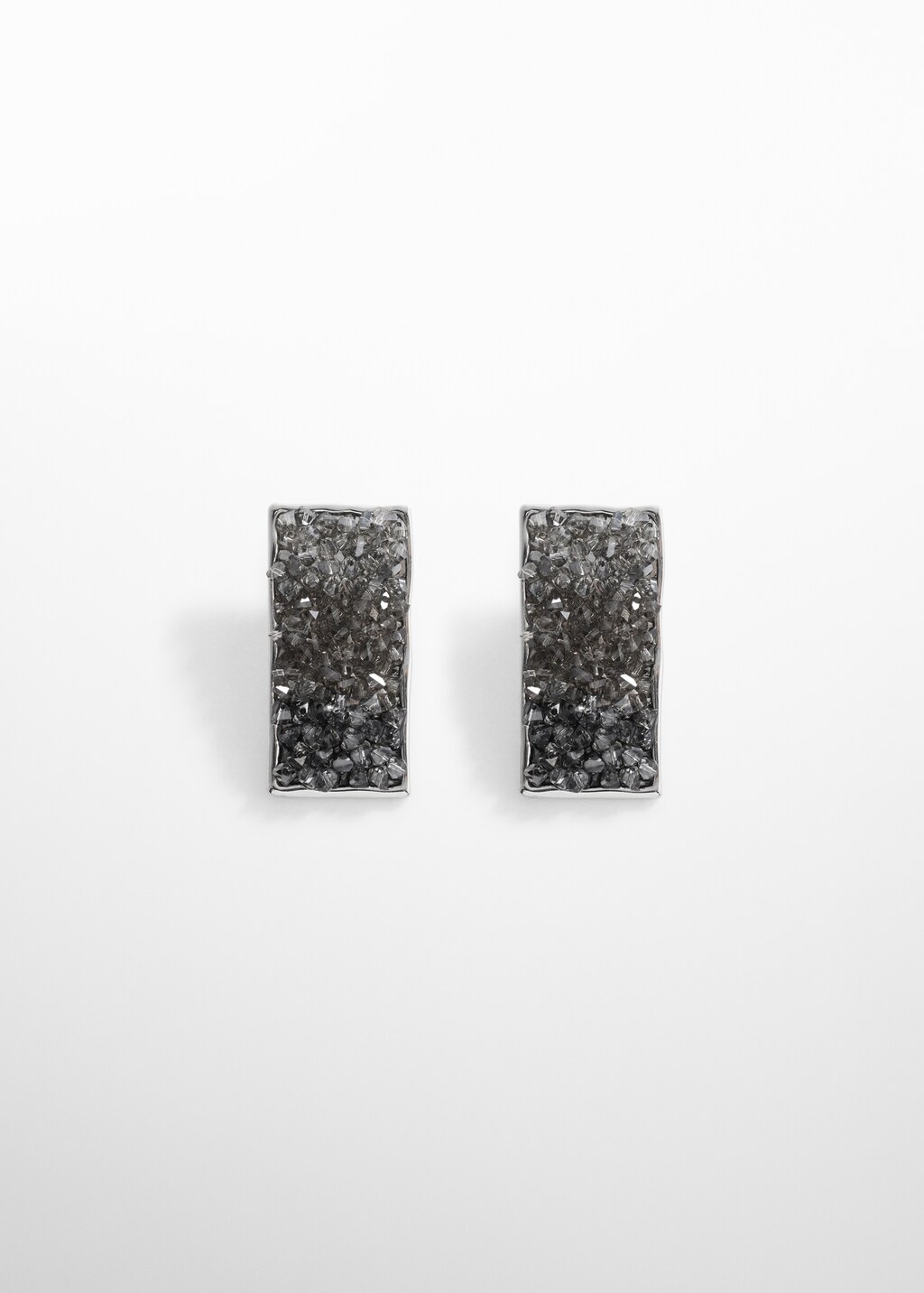 Rectangular crystal earrings - Article without model