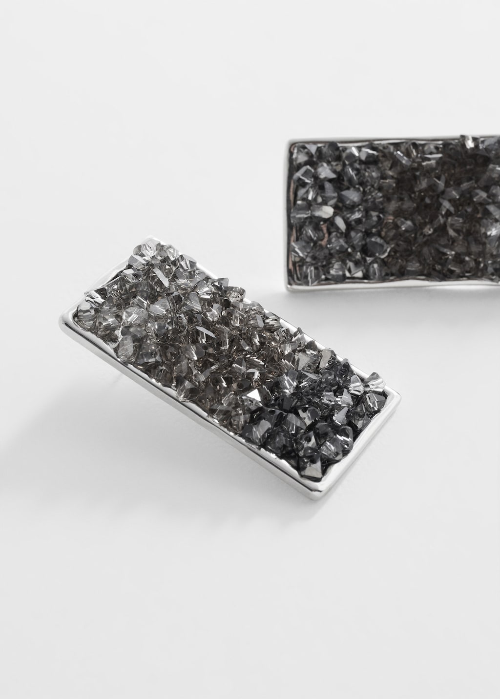 Rectangular crystal earrings - Details of the article 1