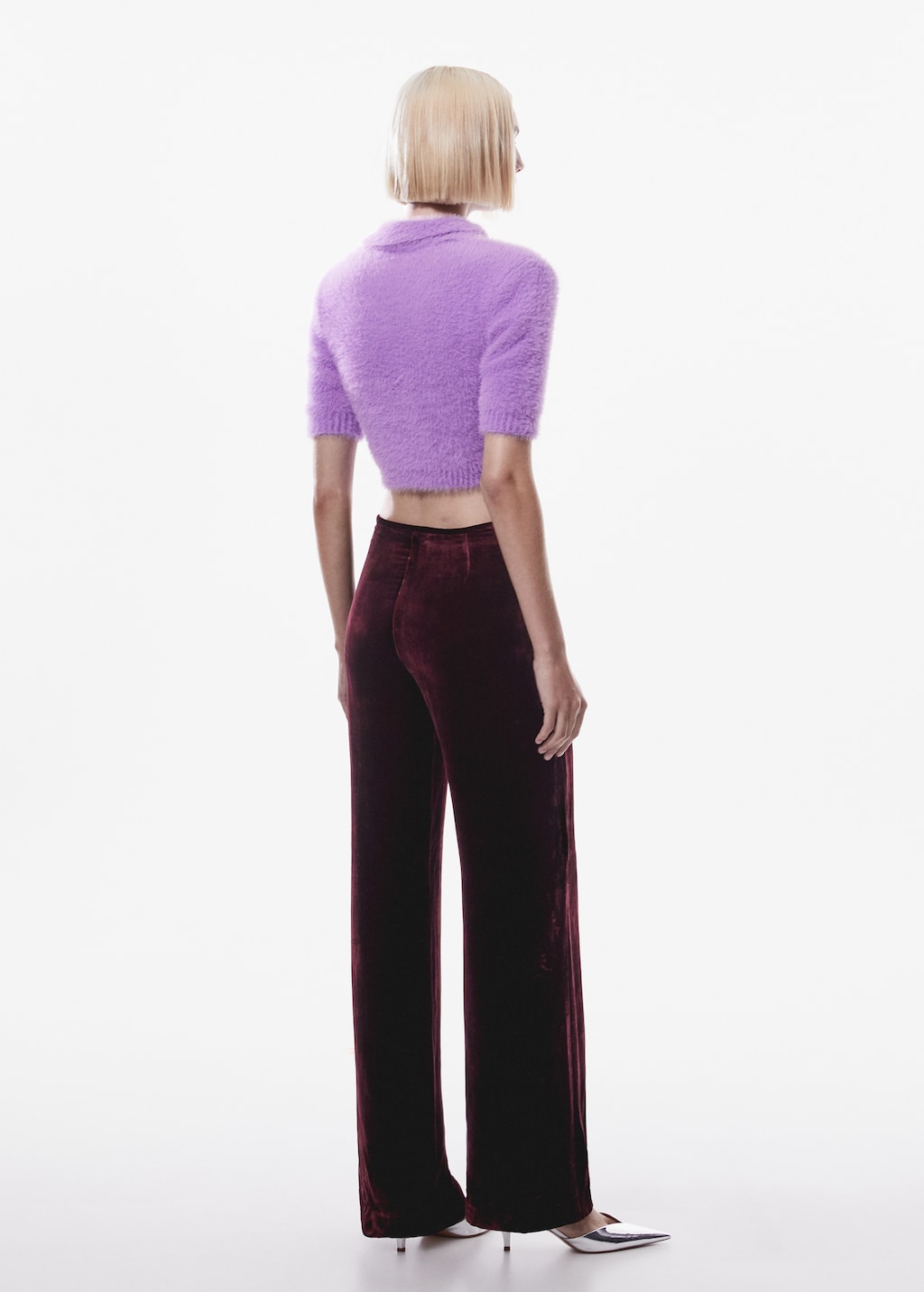 Flared velvet trousers - Reverse of the article