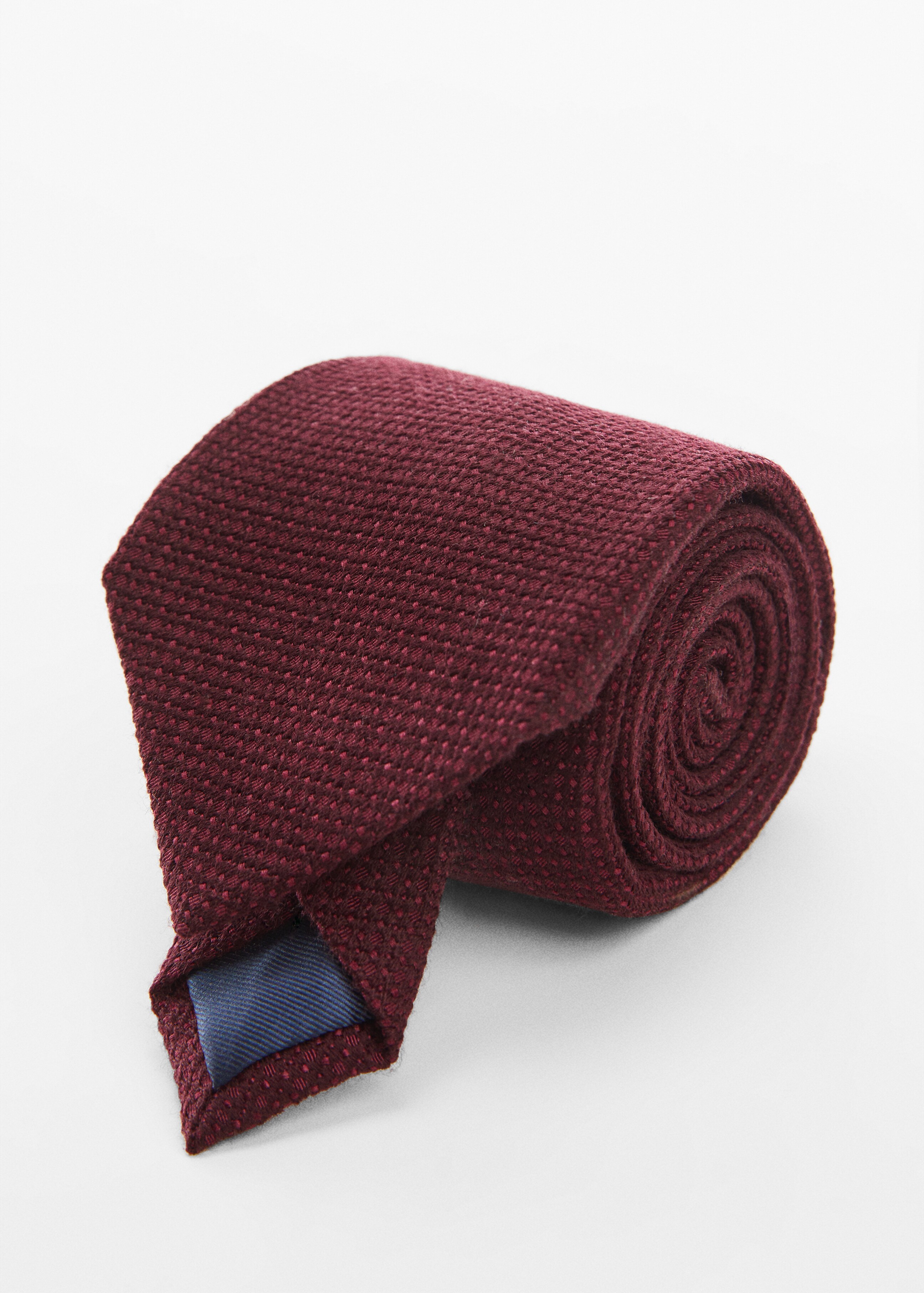 Strukturierte Krawatte aus Wolle mit Seide - Mittlere Ansicht