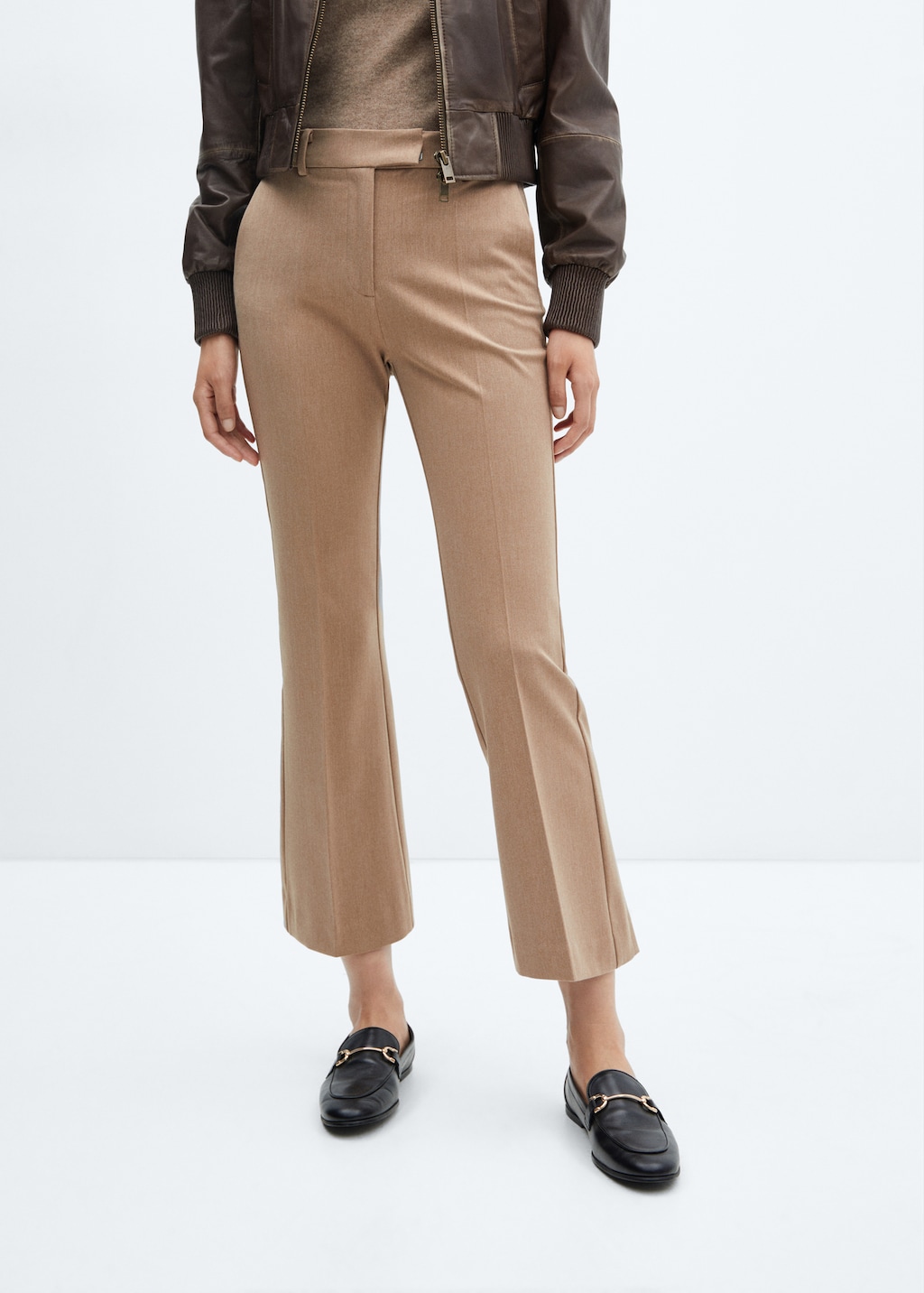 Cropped flared trousers - Medium plane