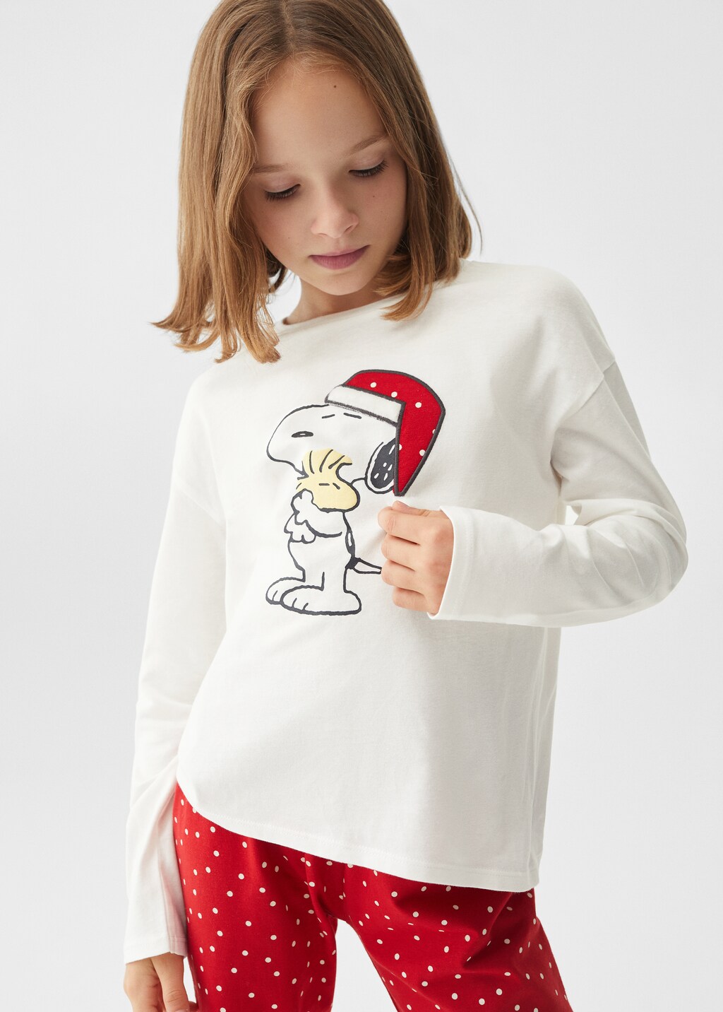 Långärmad pyjamas Snoopy - Bild av mittparti