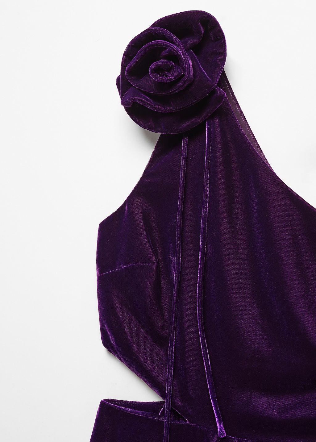 Maxi-flower velvet jumpsuit - Details of the article 8