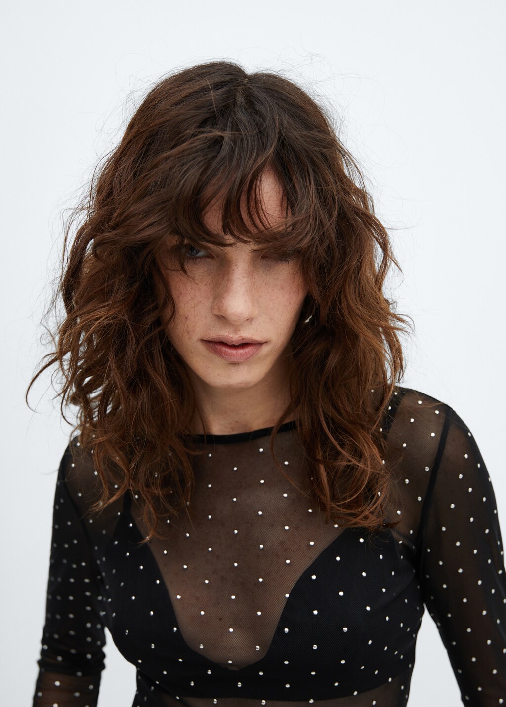 Semi-transparent studded T-shirt - Details of the article 1