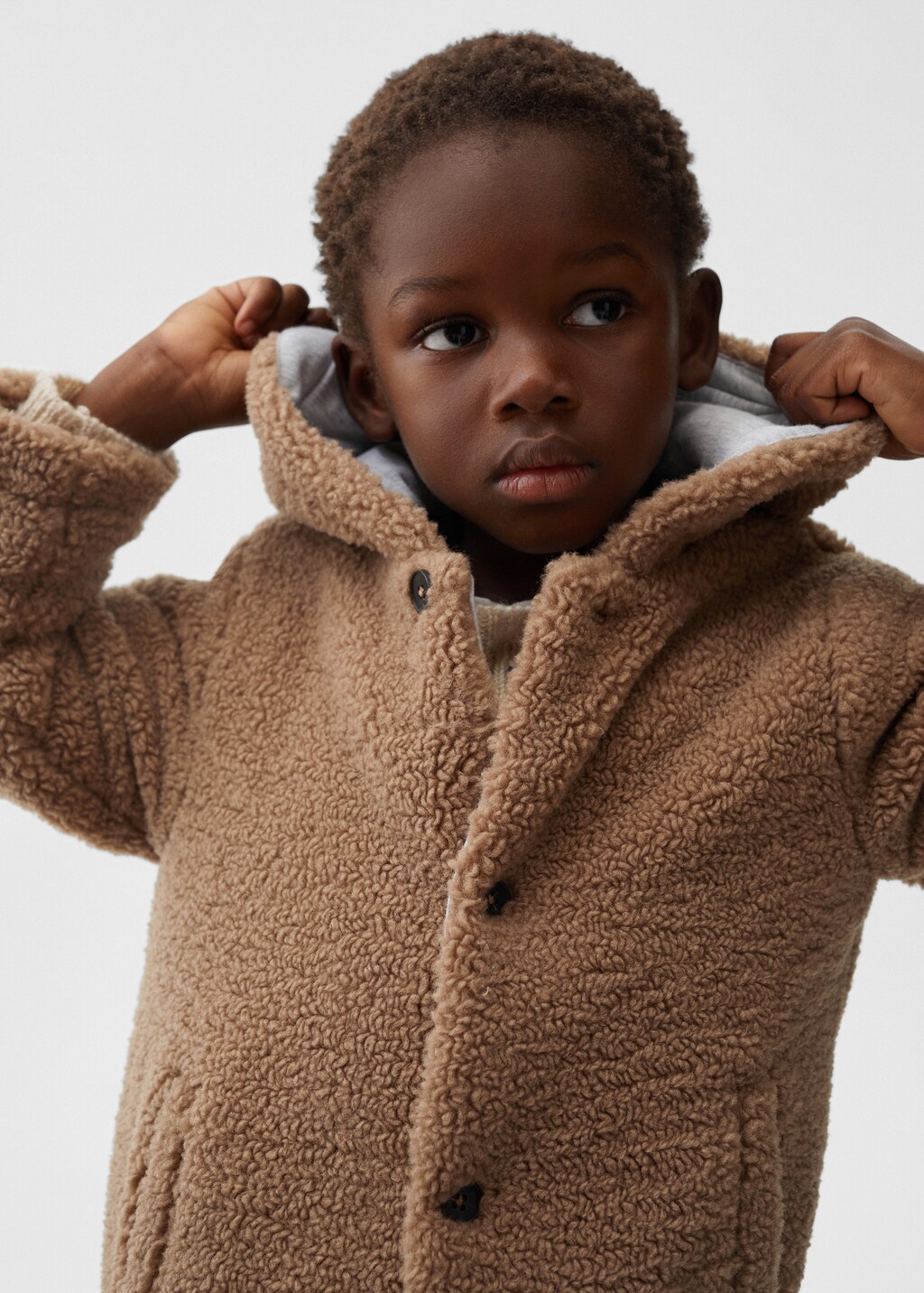 Shearling-effect coat - Details of the article 4