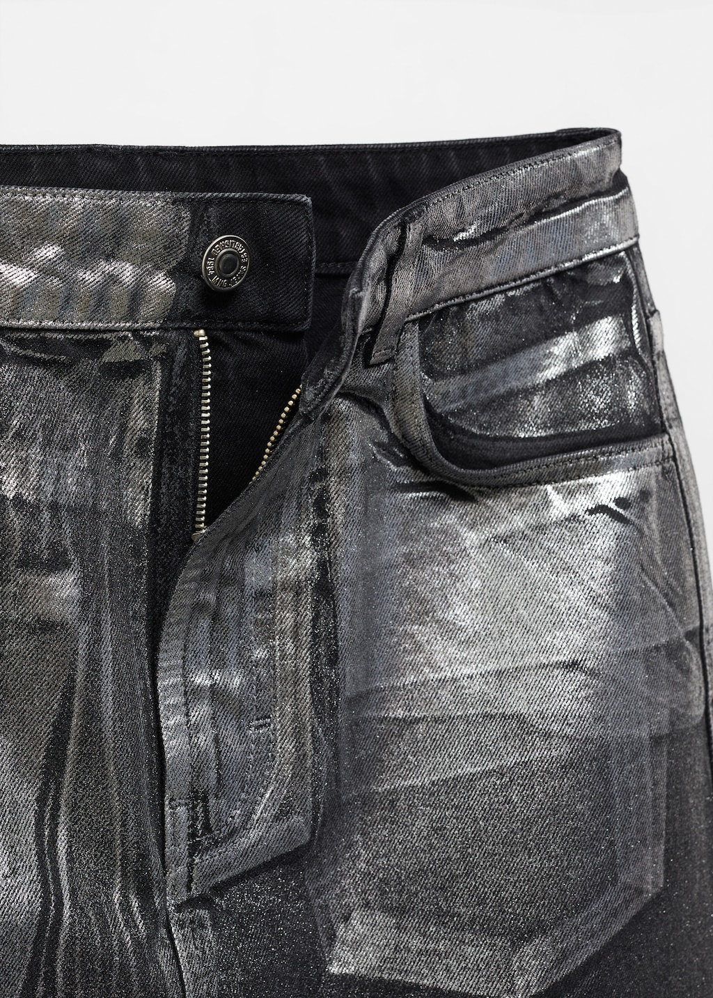 Long foil denim skirt - Details of the article 8