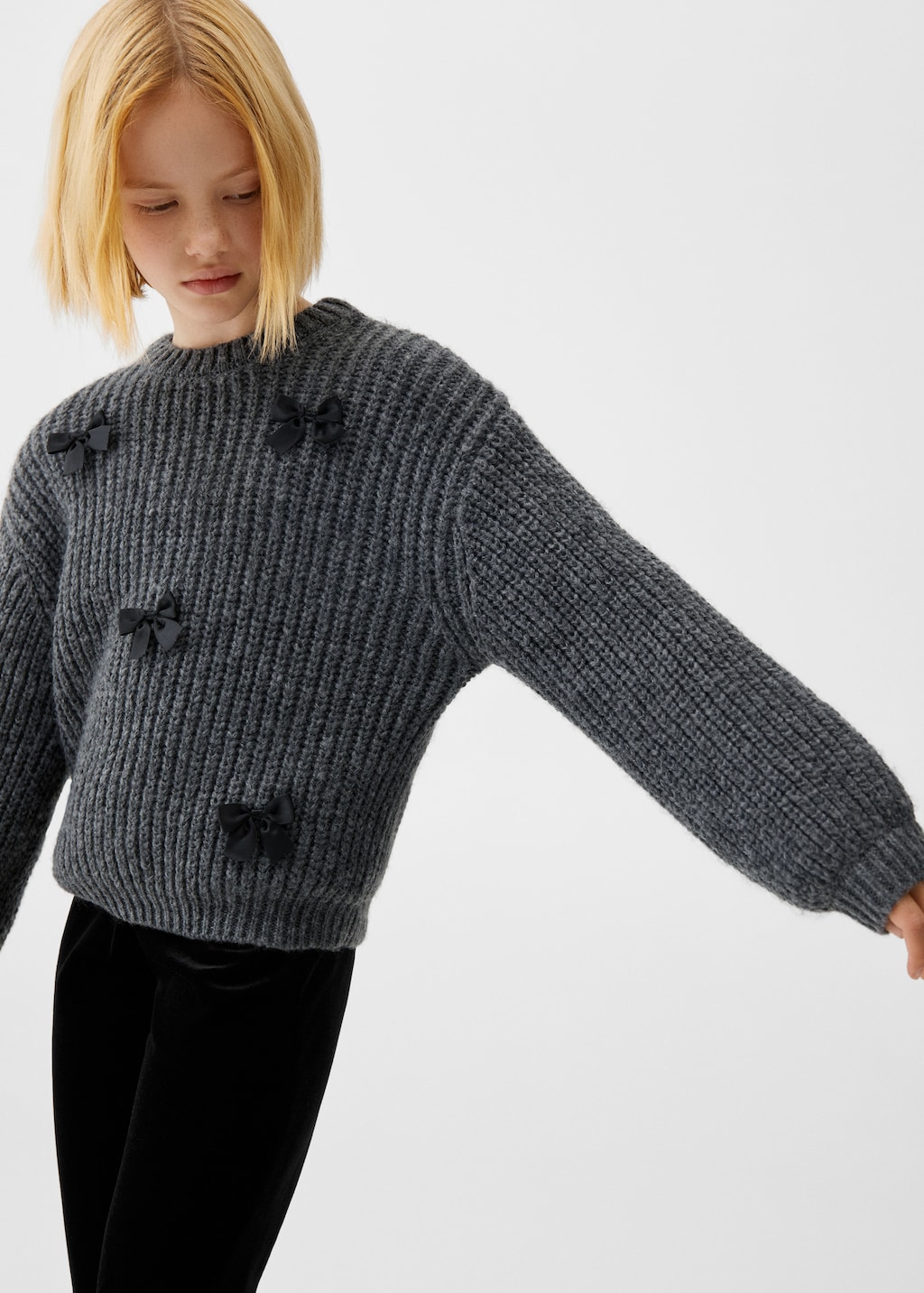 Bow knit sweater - Medium plane