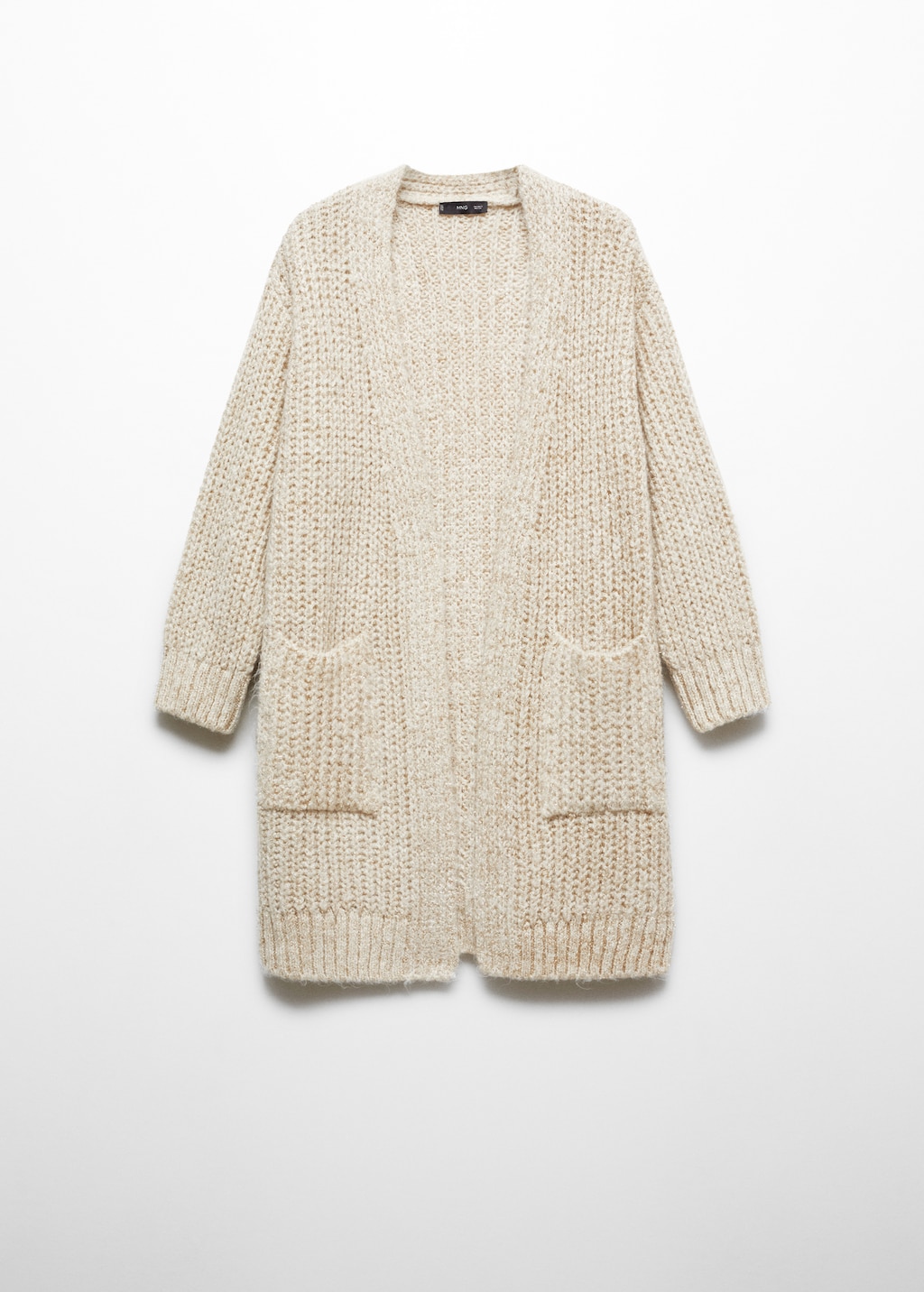 Lurex chunky-knit cardigan - Article without model