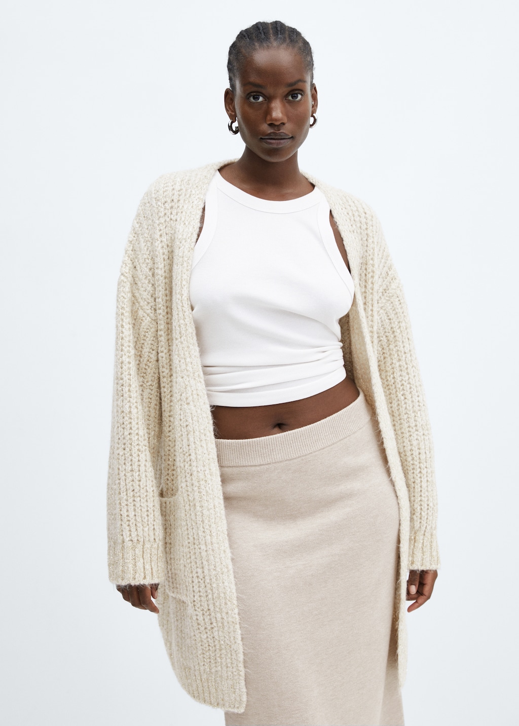 Lurex chunky-knit cardigan - Details of the article 5