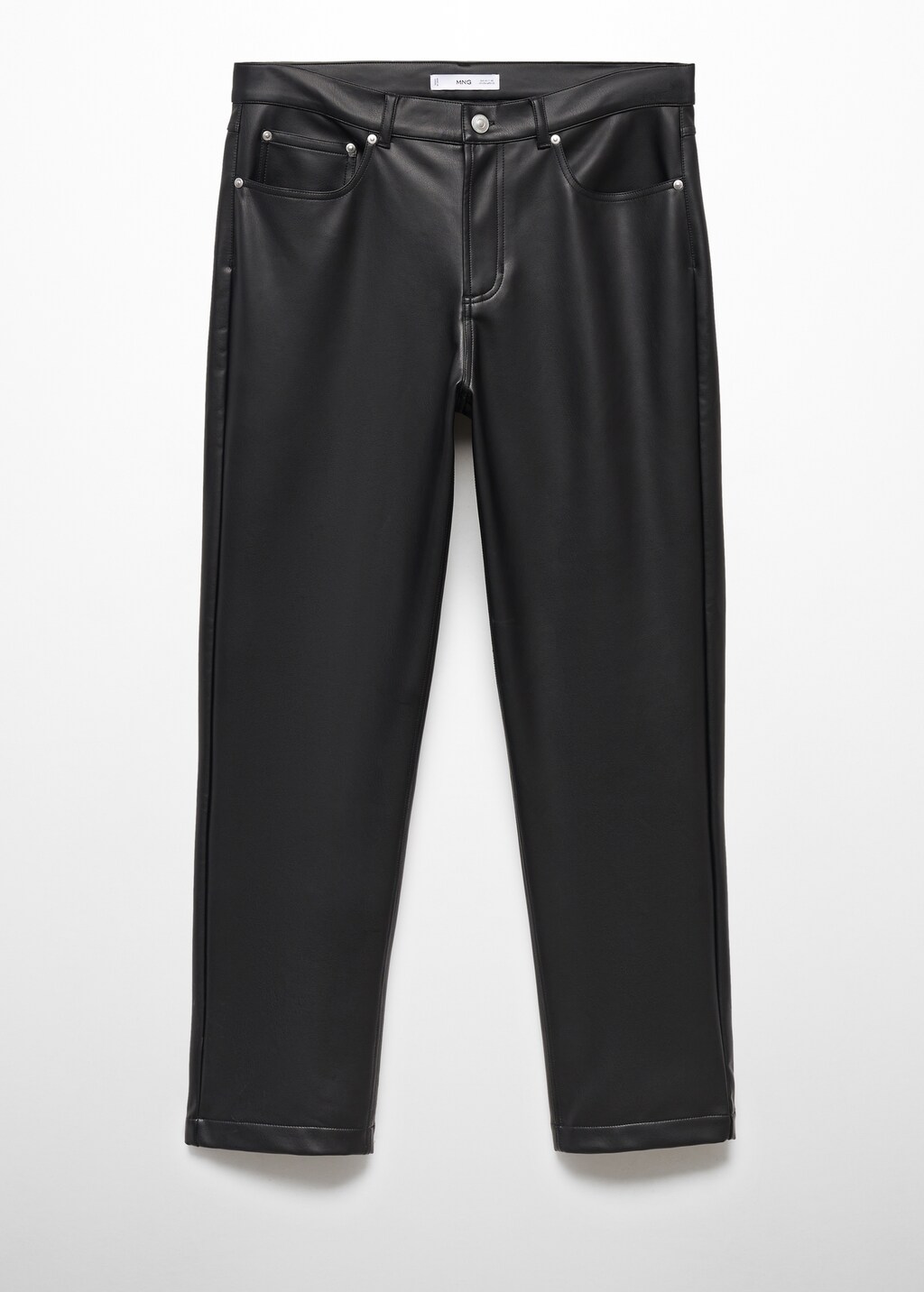 Leather-effect slim-fit trousers - Article without model