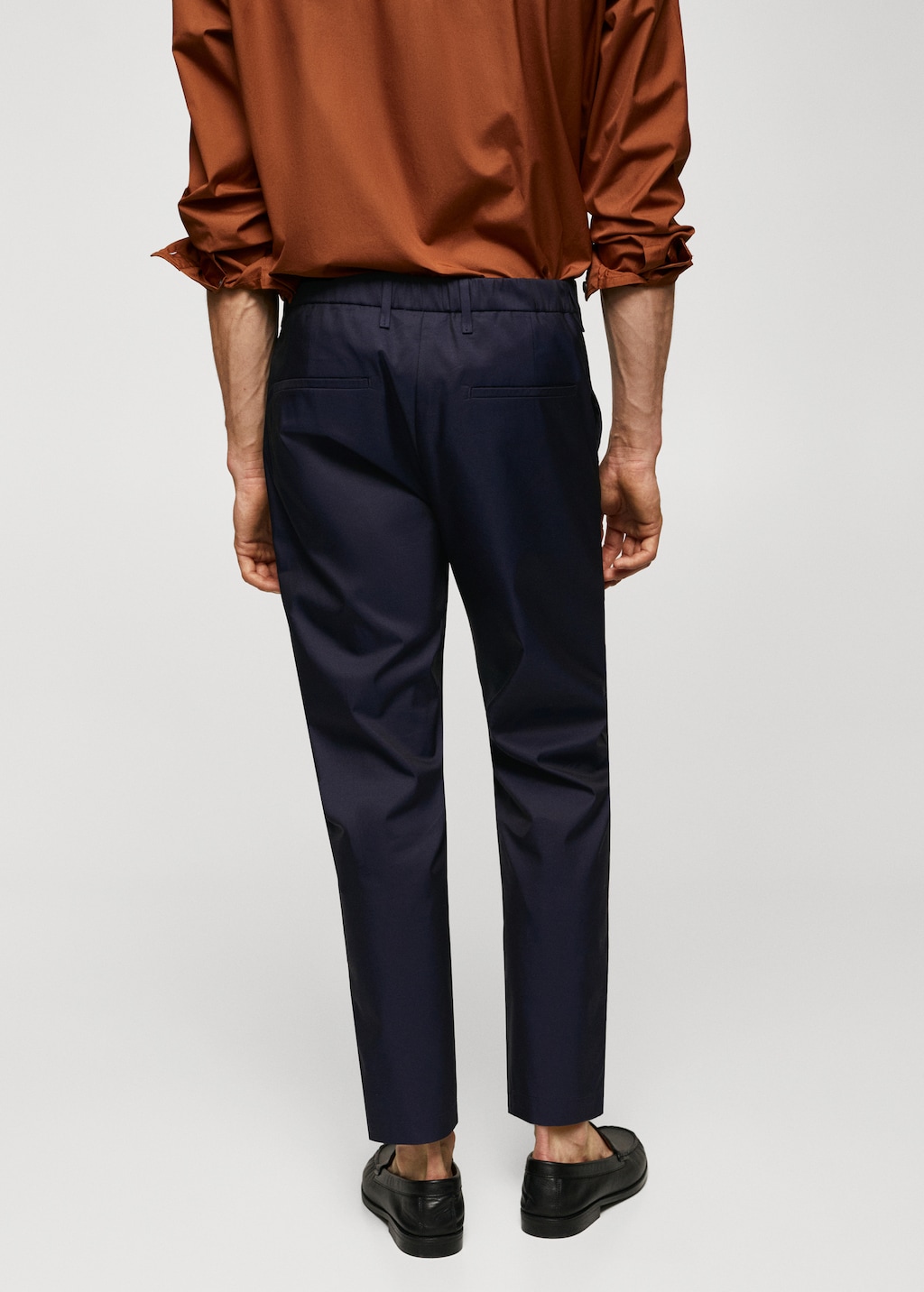 Slim-fit cotton trousers - Reverse of the article