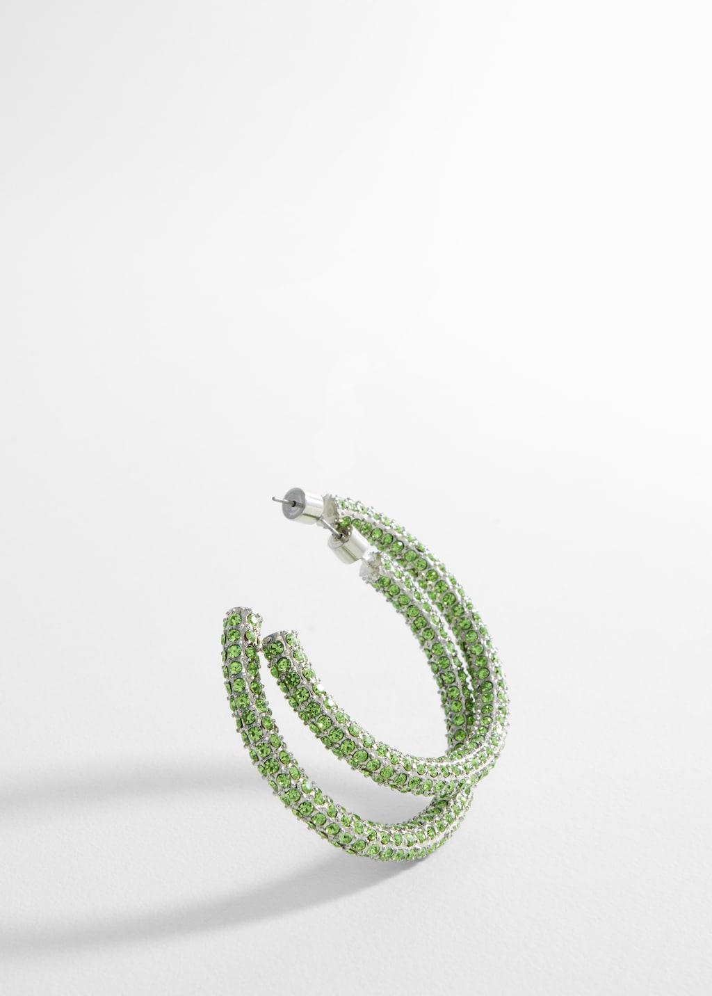 Rhinestone hoop earrings - Details of the article 1