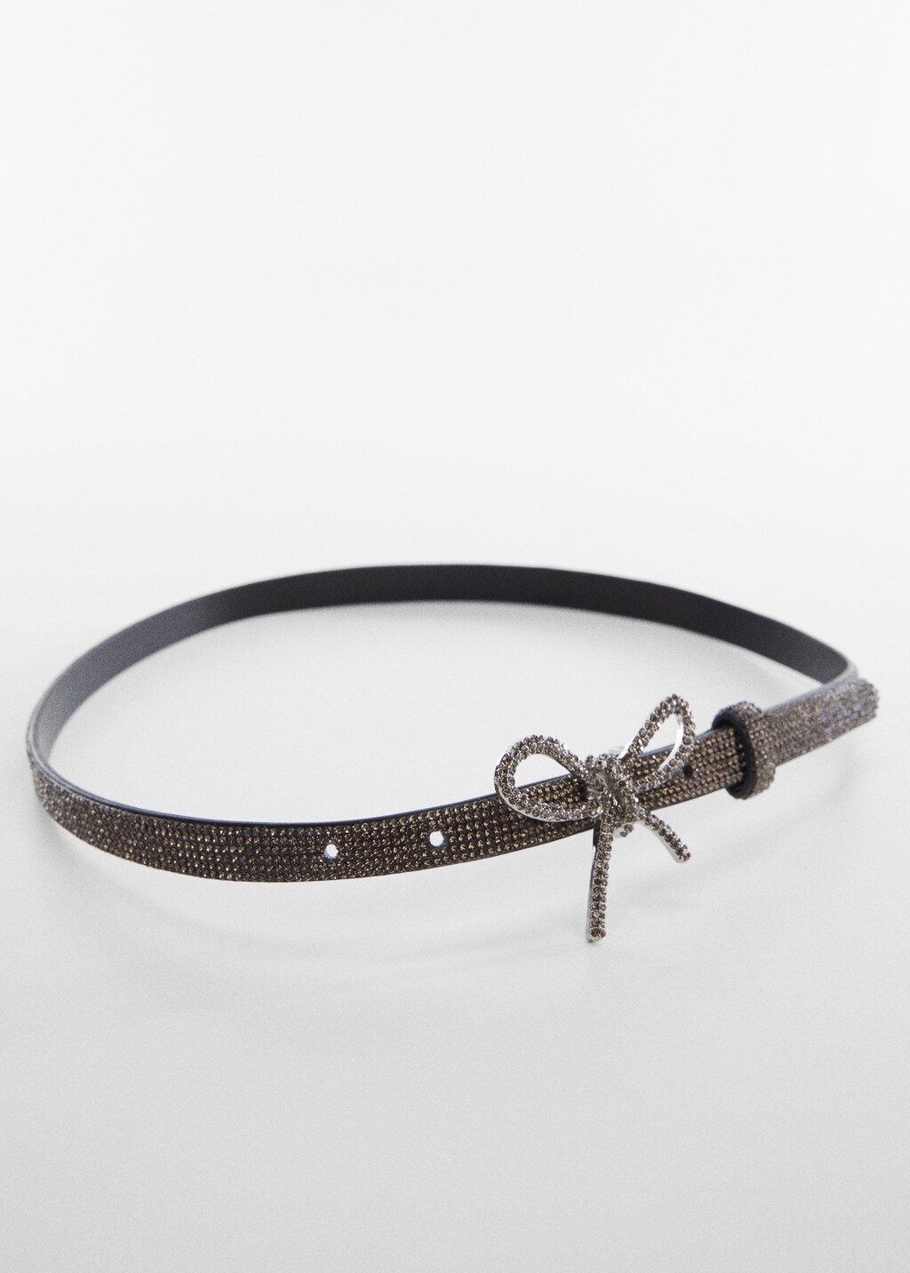 Rhinestone belt with bow - Medium plane