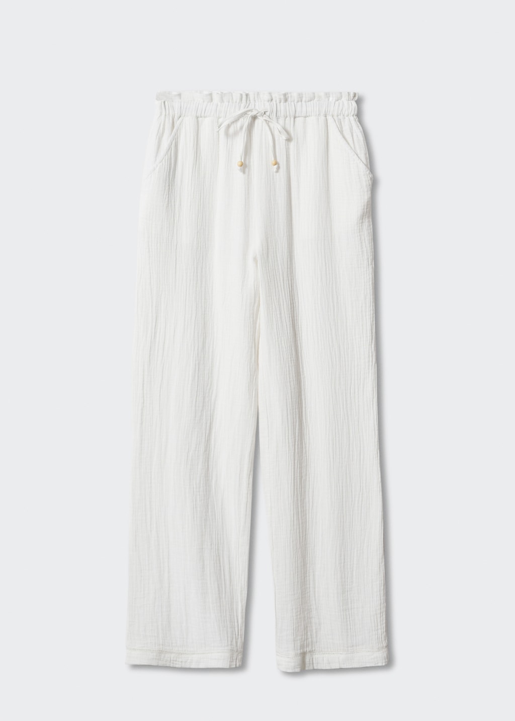 Bow textured trousers - Article without model