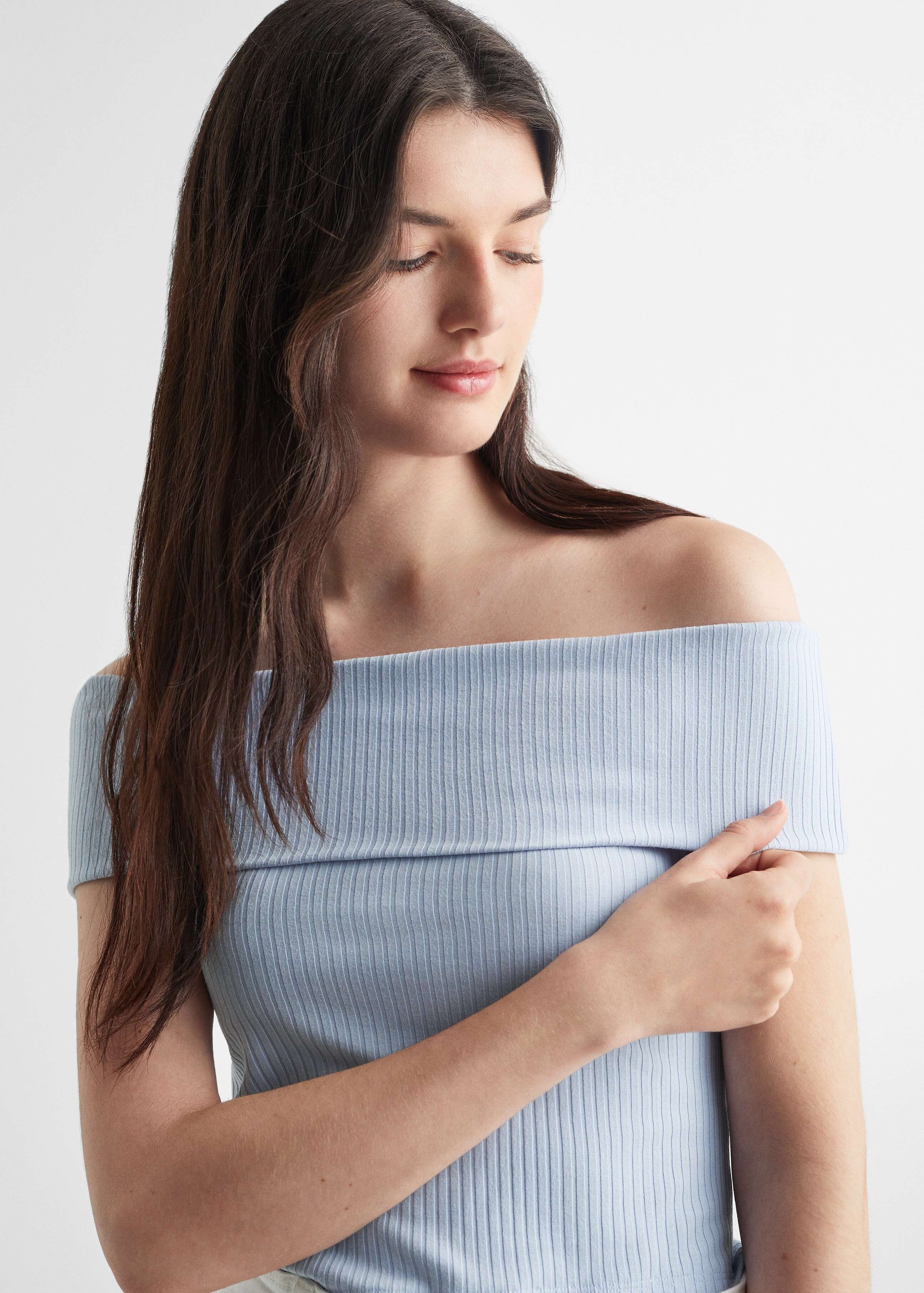 Ribbed crop top - Details of the article 1