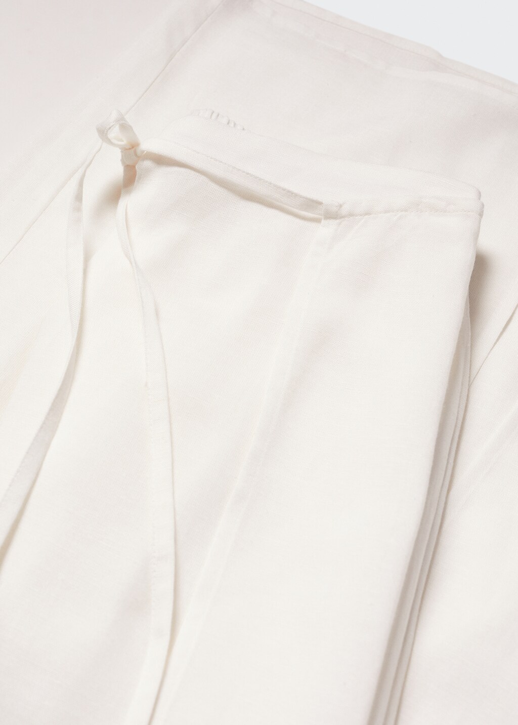 Side slit linen-blend trousers - Details of the article 8