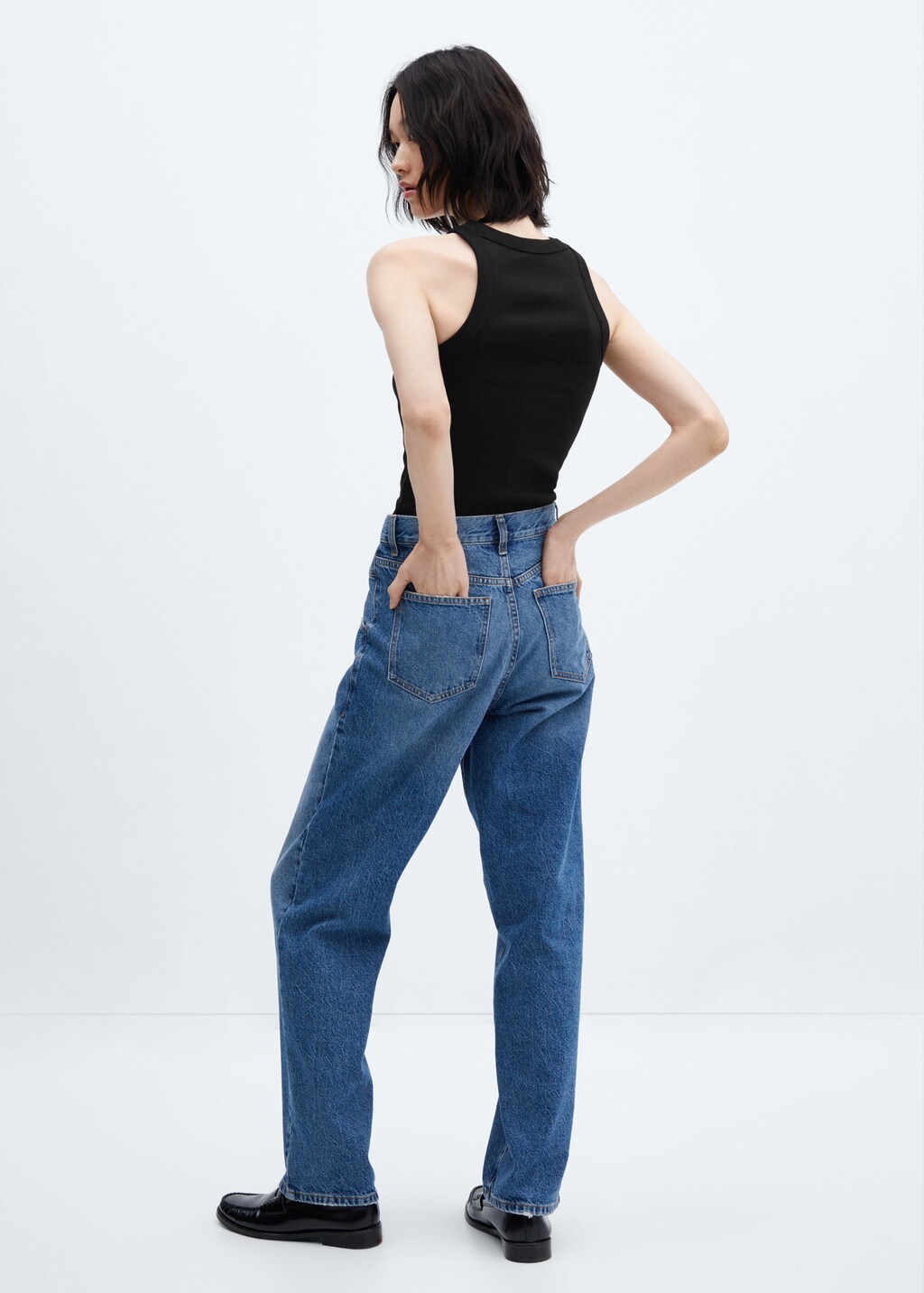 Ribbed cotton-blend top - Reverse of the article