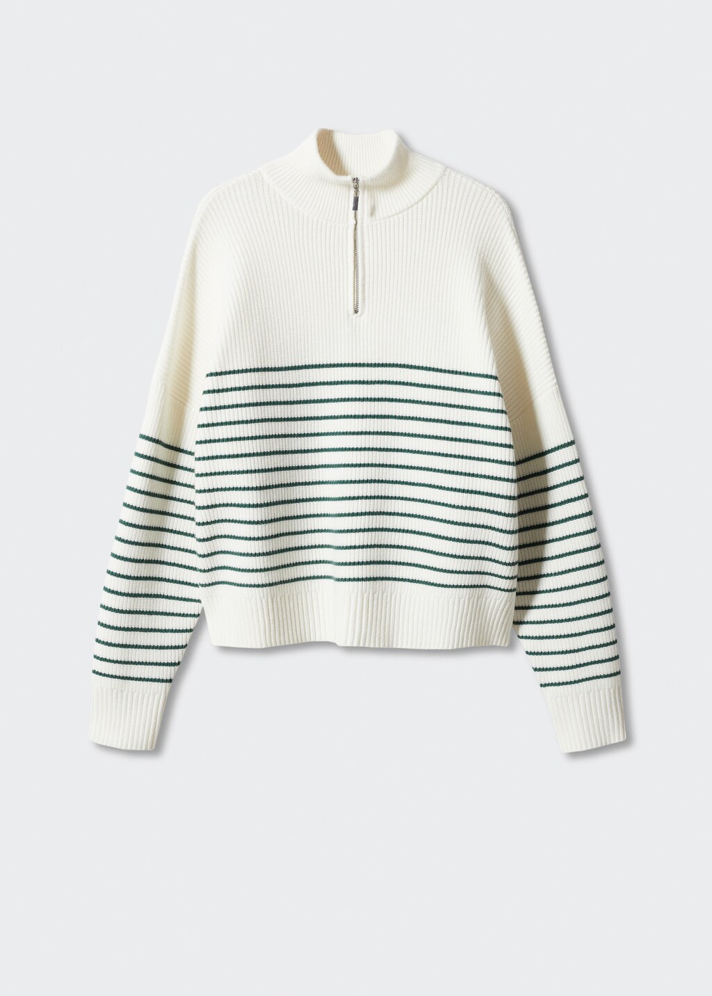 Pull-over zippé rayures - Article sans modèle