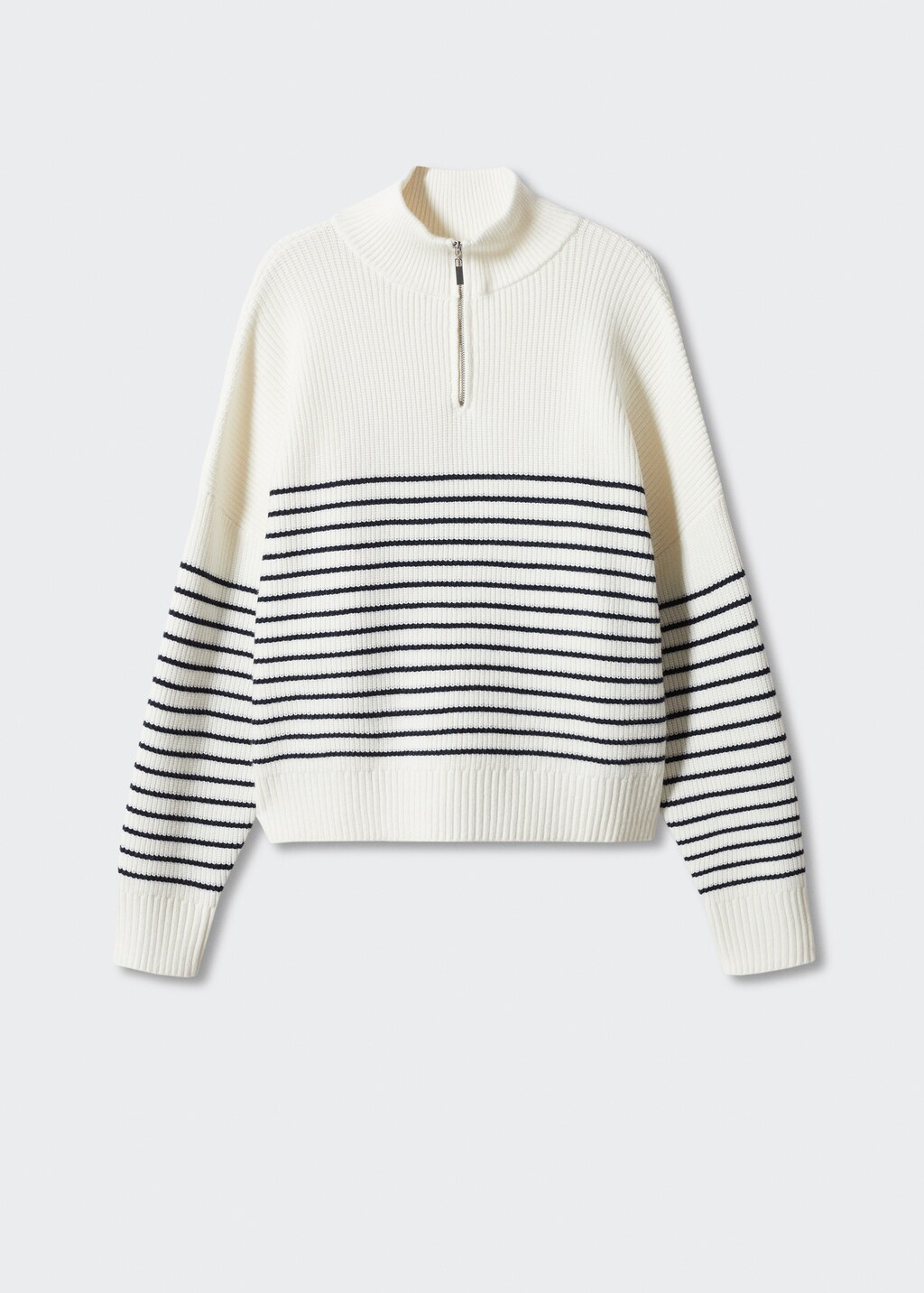 Striped sweater with zip - Article without model