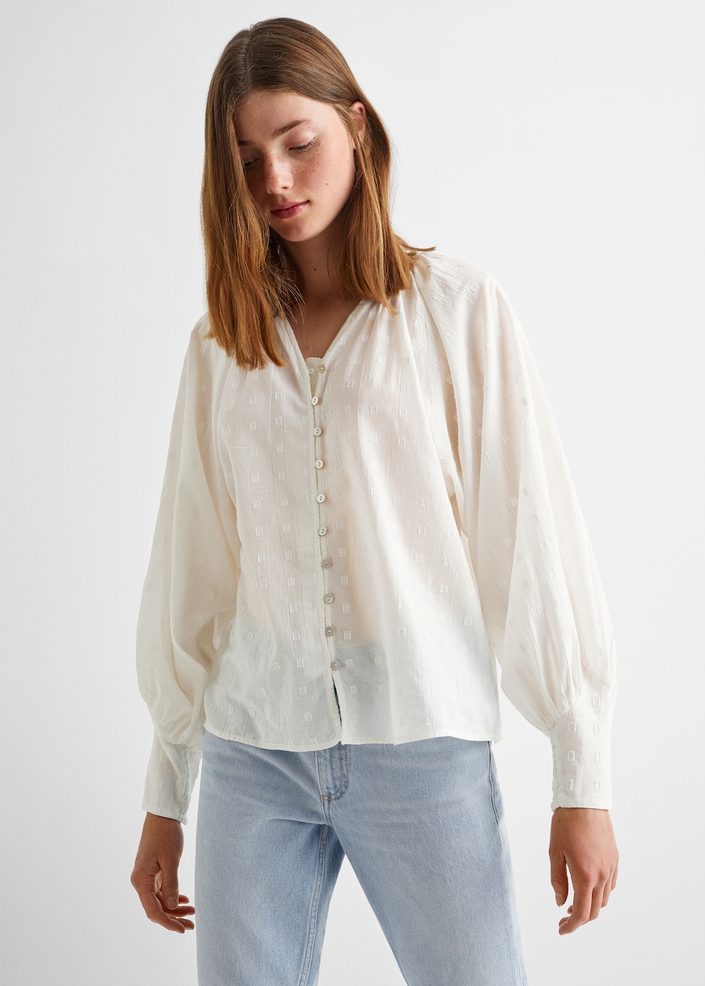 Embroidered detail shirt - Medium plane