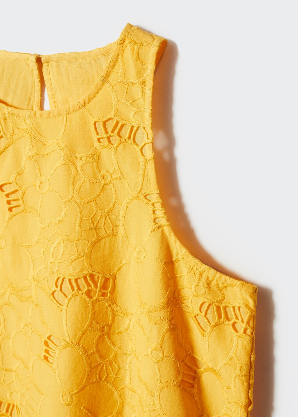 Cotton dress with openwork detail  - Details of the article 8