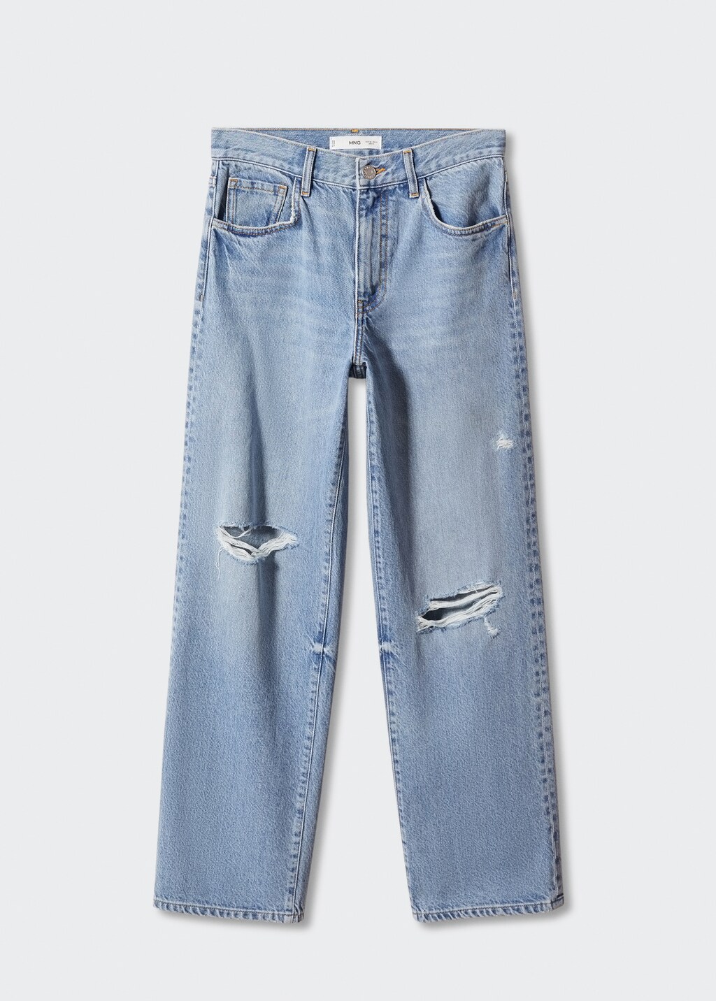 Wideleg Jeans mit Zierrissen - Artikel ohne Model