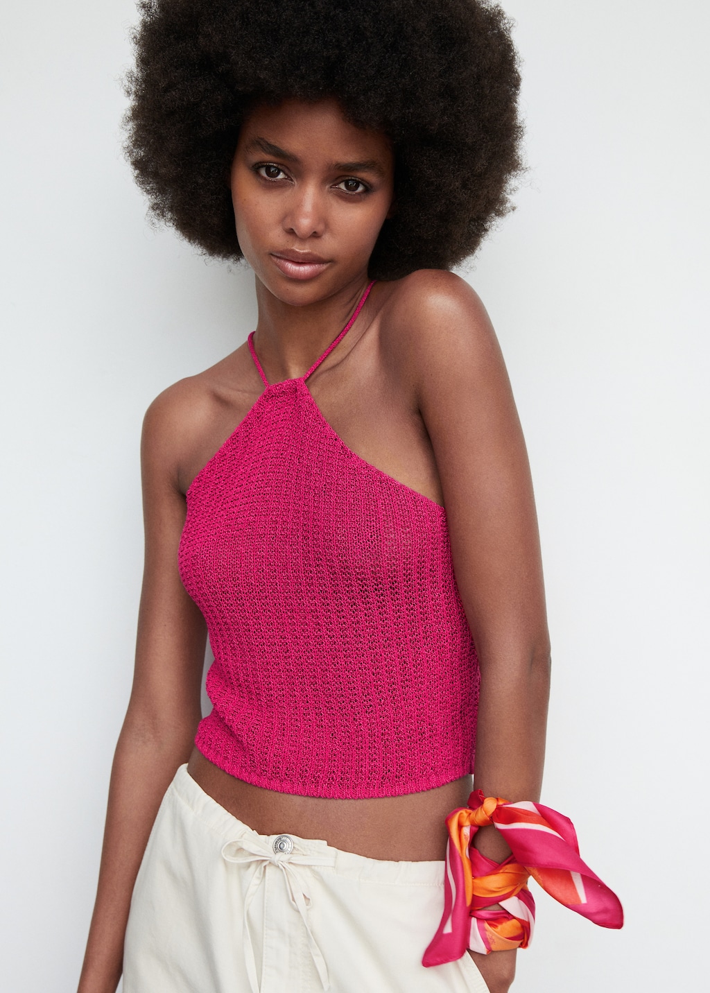 Halter neck crochet top - Medium plane