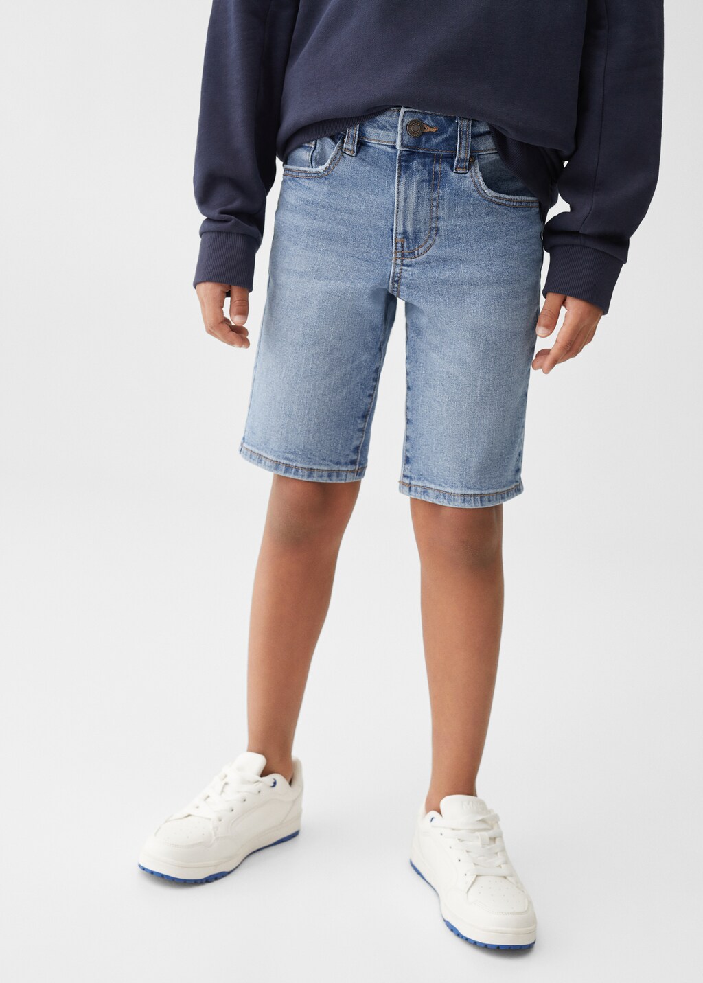 Cotton denim shorts - Details of the article 6