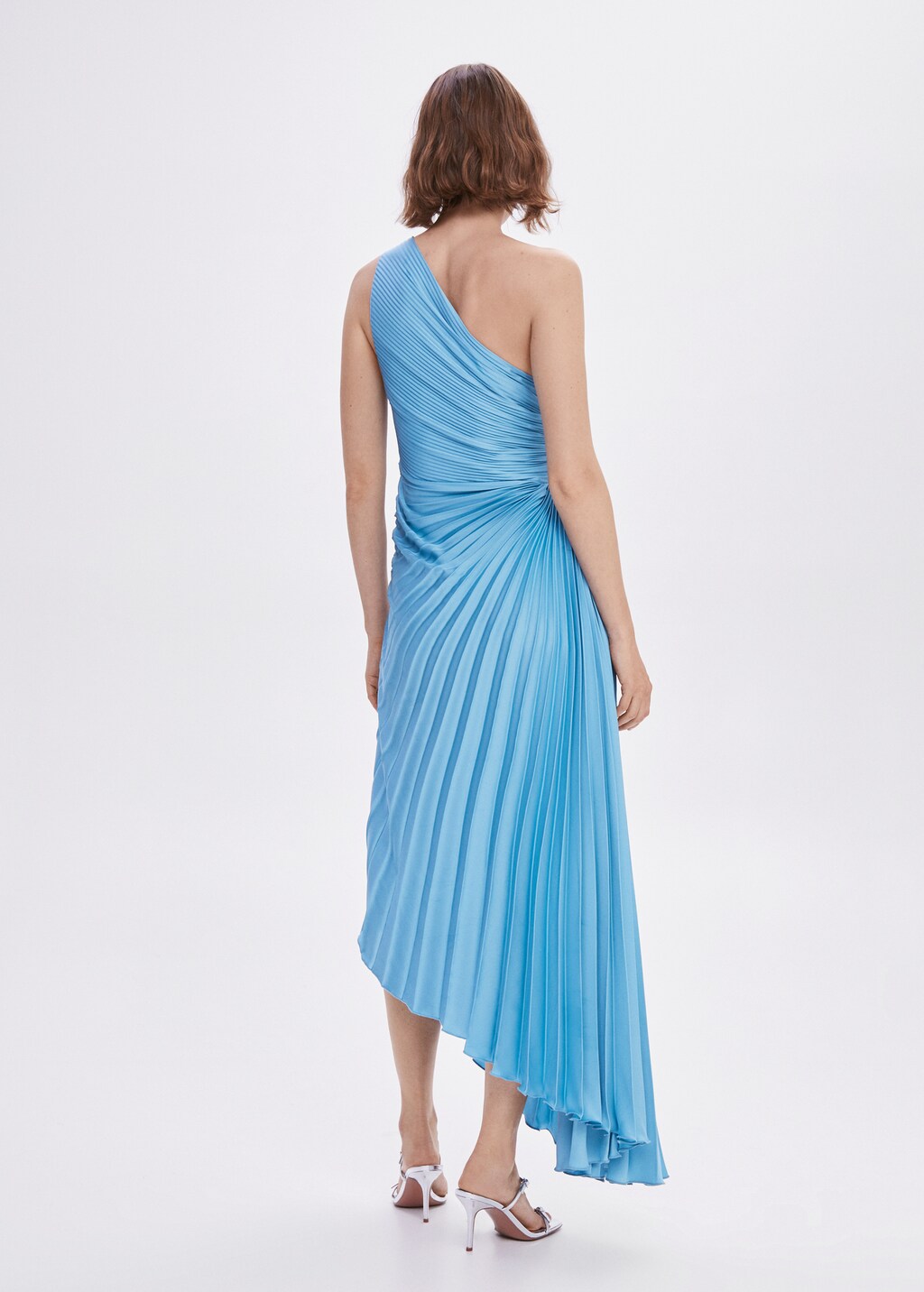 Asymmetrical pleated dress - Reverse of the article