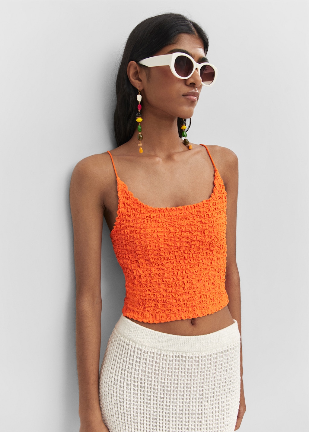 Textured crop top - Details of the article 1